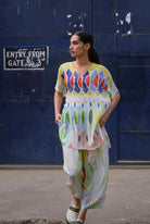 Garden Co - ord Set In Athangudi Pastel Print - CiceroniCo - ord SetNIKYTA