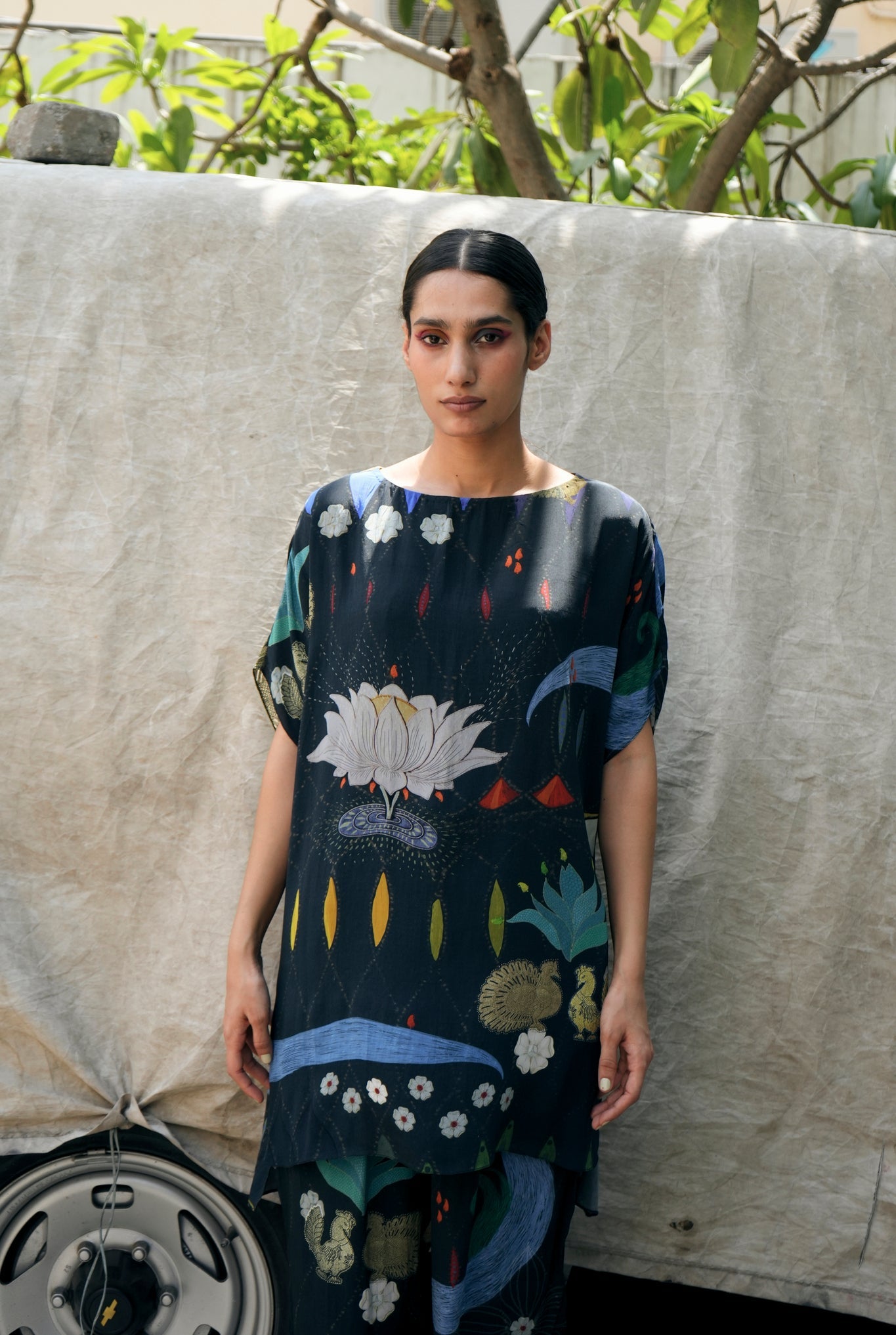 Garden Co - ord Set In Chetti Black Print - CiceroniCo - ord SetNIKYTA