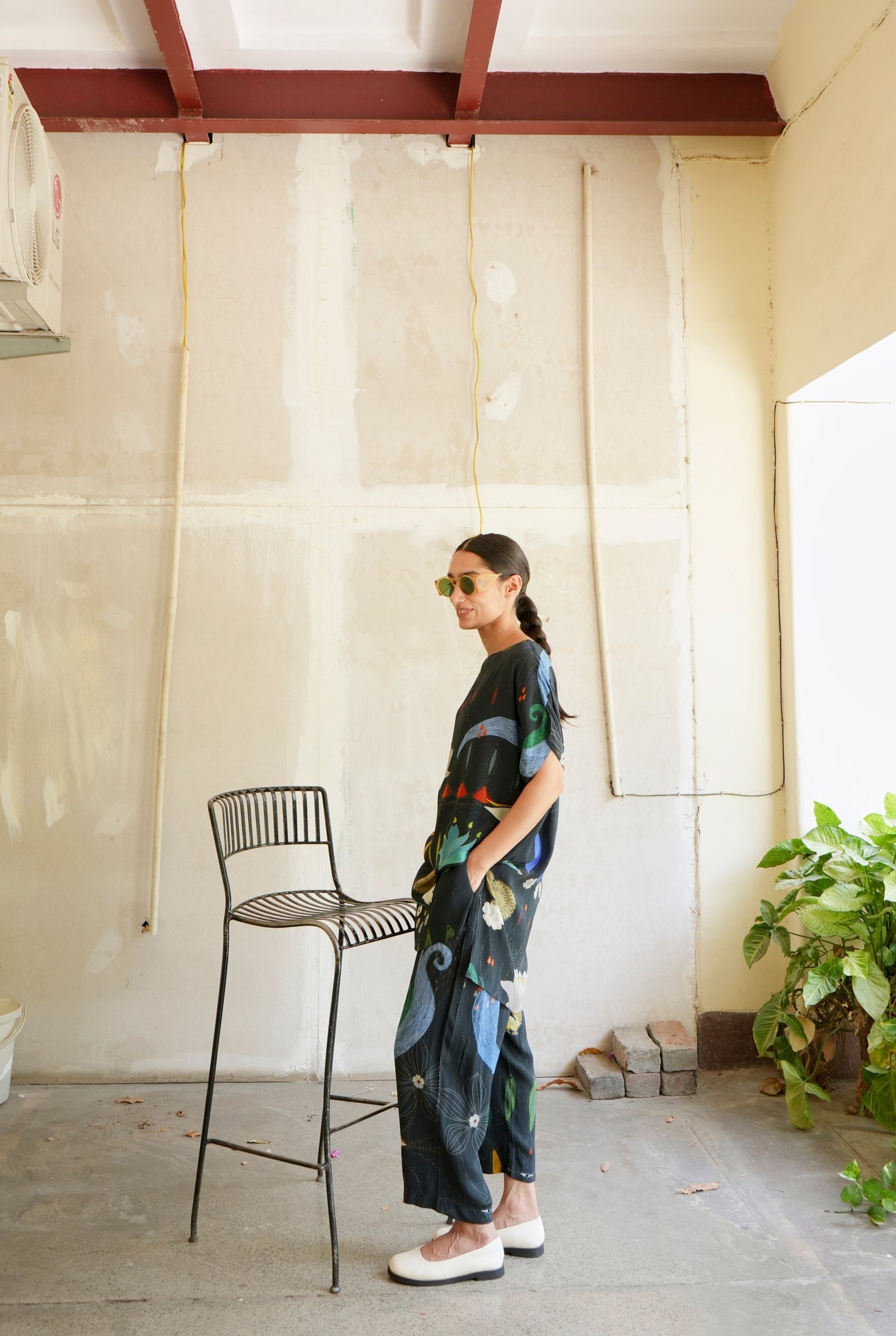 Garden Co - ord Set In Chetti Black Print - CiceroniCo - ord SetNIKYTA