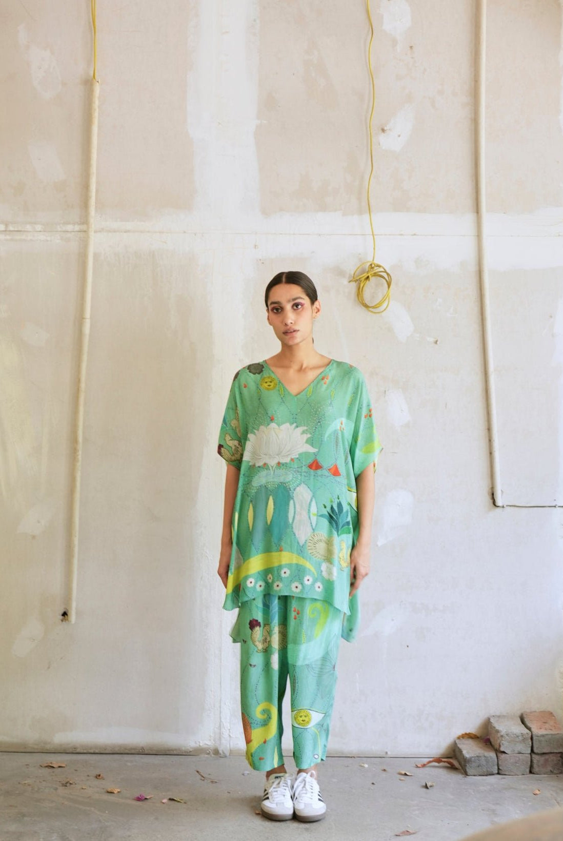 Garden Co - ord Set In Chetti Green Print - CiceroniCo - ord SetNIKYTA