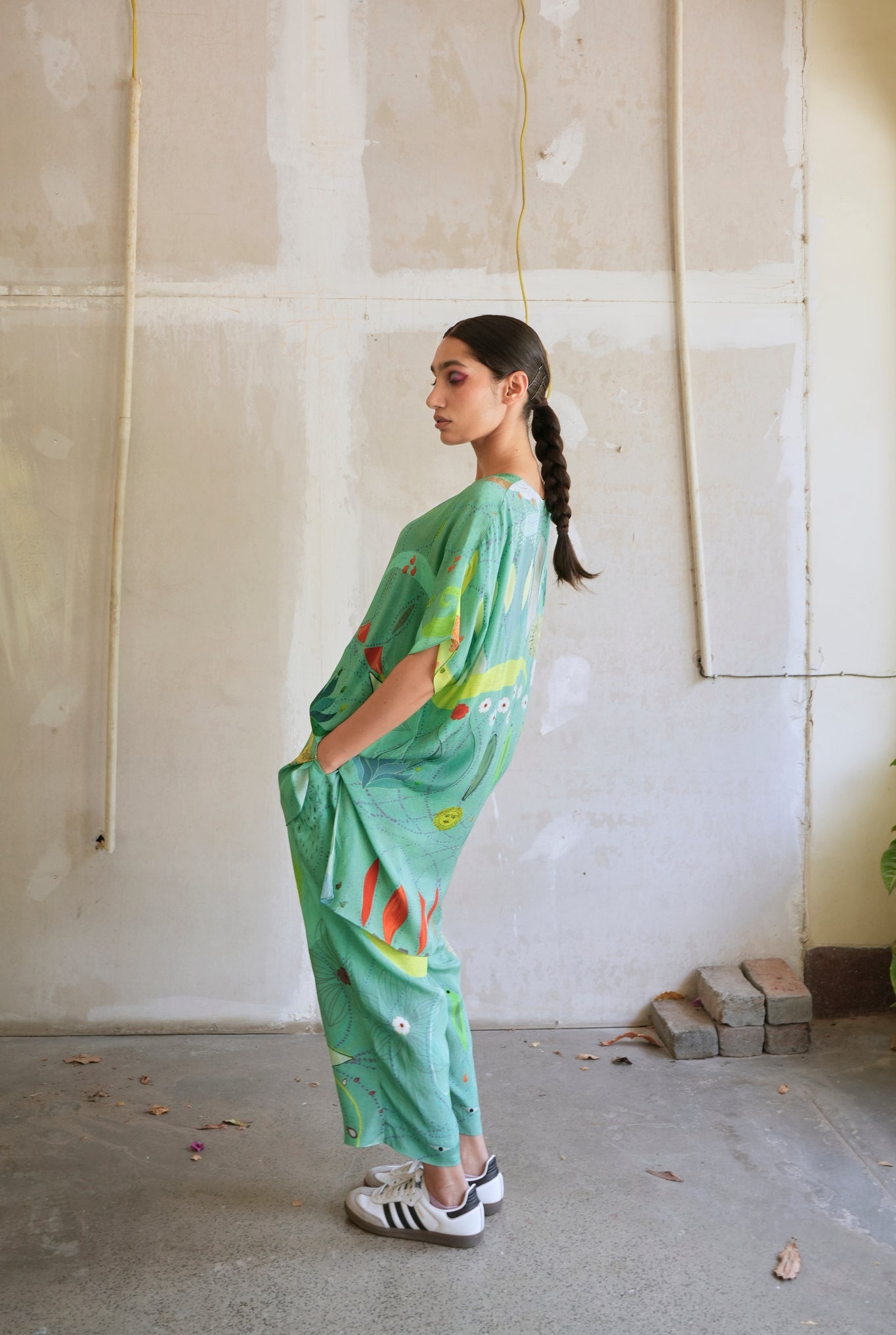 Garden Co - ord Set In Chetti Green Print - CiceroniCo - ord SetNIKYTA