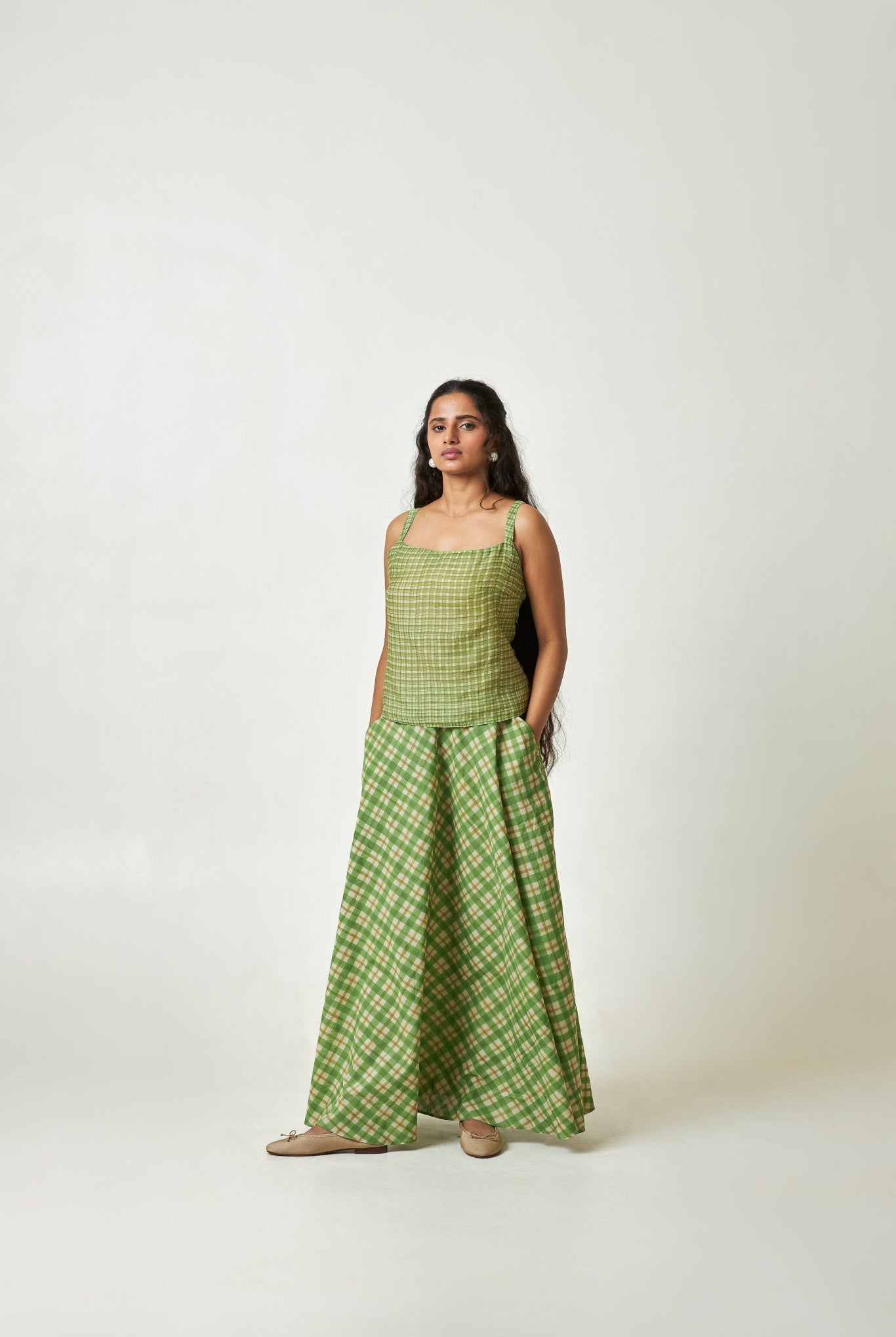 Garden Whispers Block printed Top - CiceroniTopPants and Pajamas