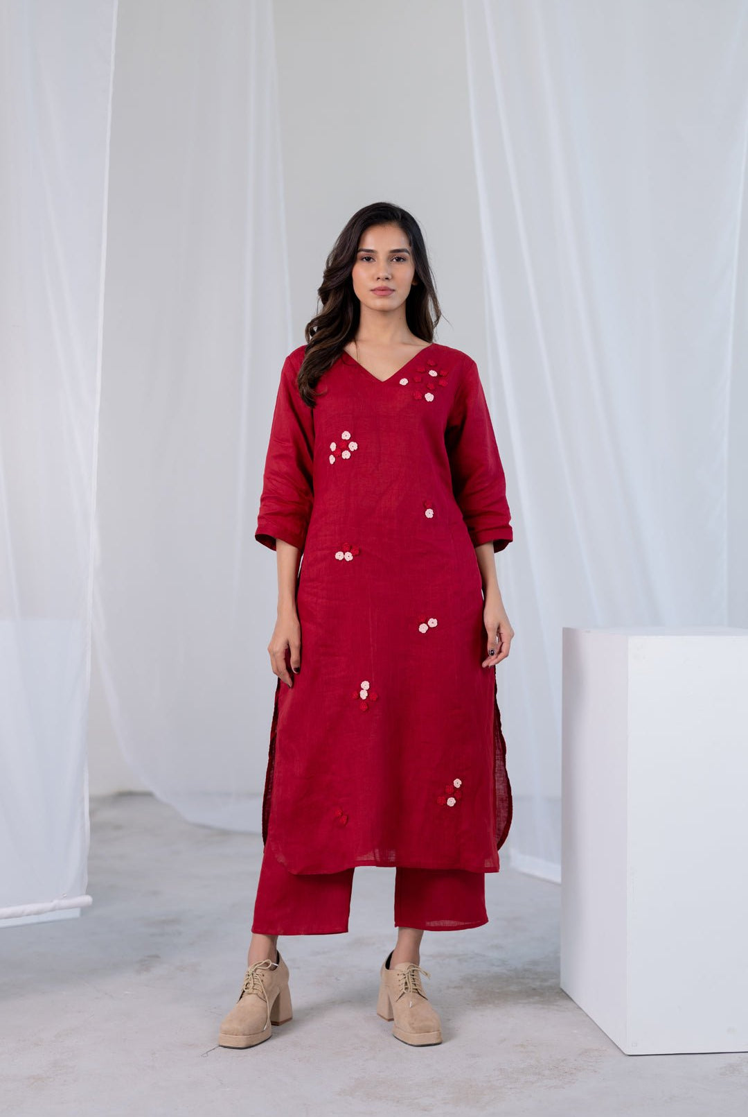 Garnet Blossom Kurta Set - CiceroniKurta Set, Everyday WearSilai Studio
