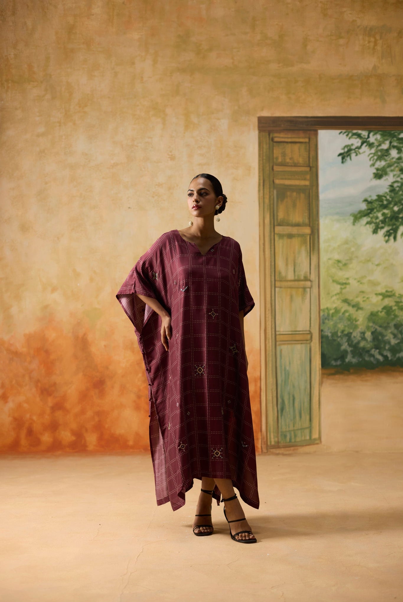 Garnet Kaftan Set - Burgundy - CiceroniKaftan SetKhyati Rughani