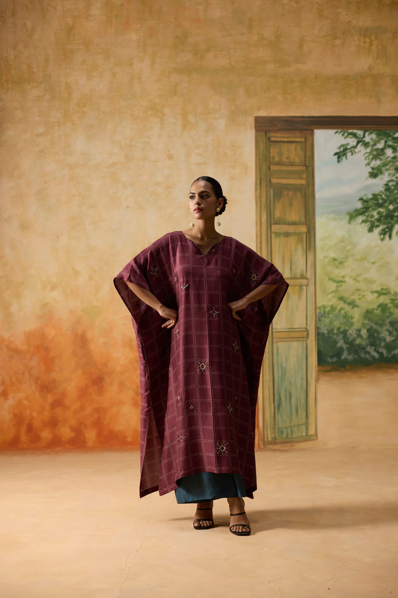 Garnet Kaftan Set - Burgundy - CiceroniKaftan SetKhyati Rughani