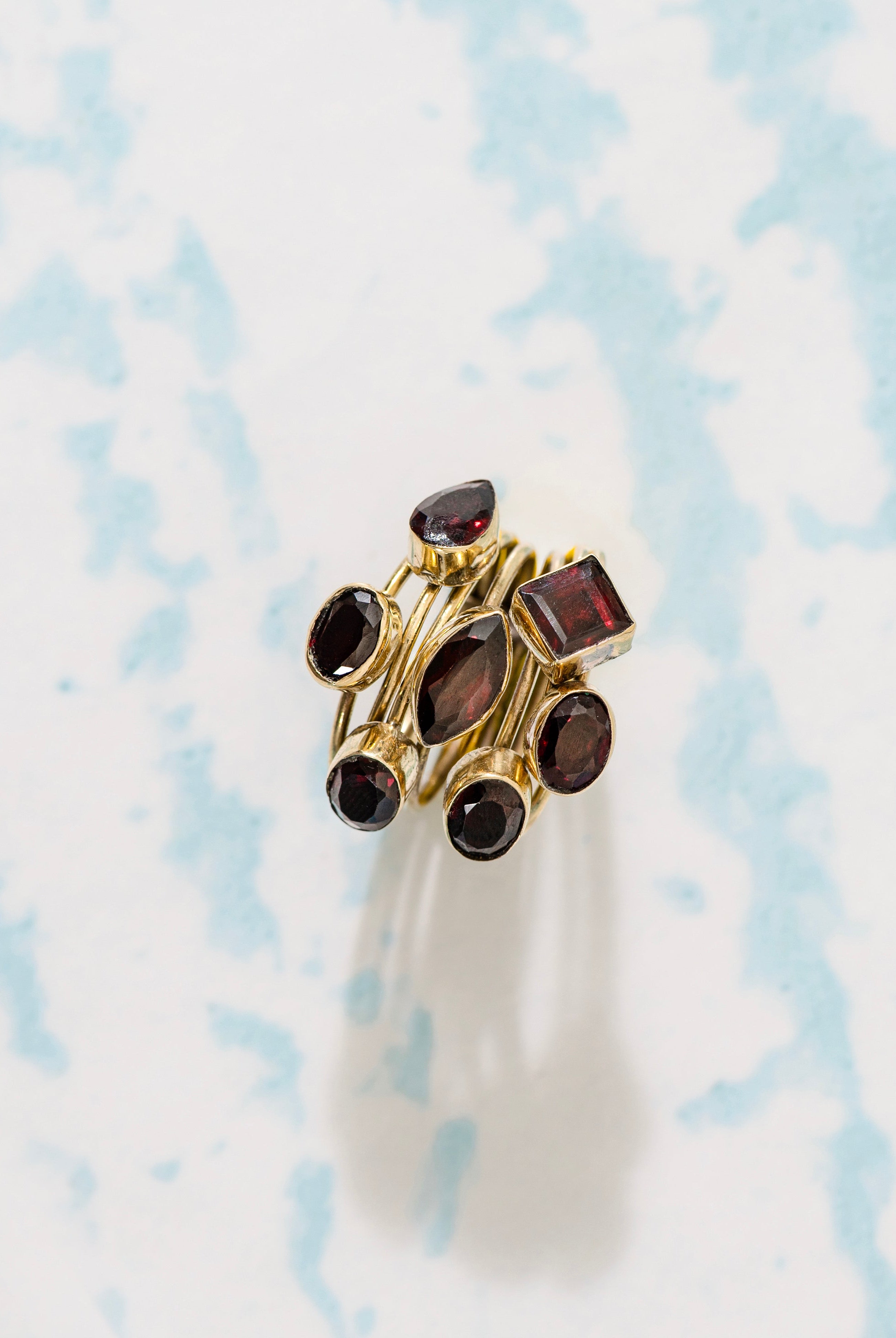 Garnet Stack Ring - CiceroniRingUnbent