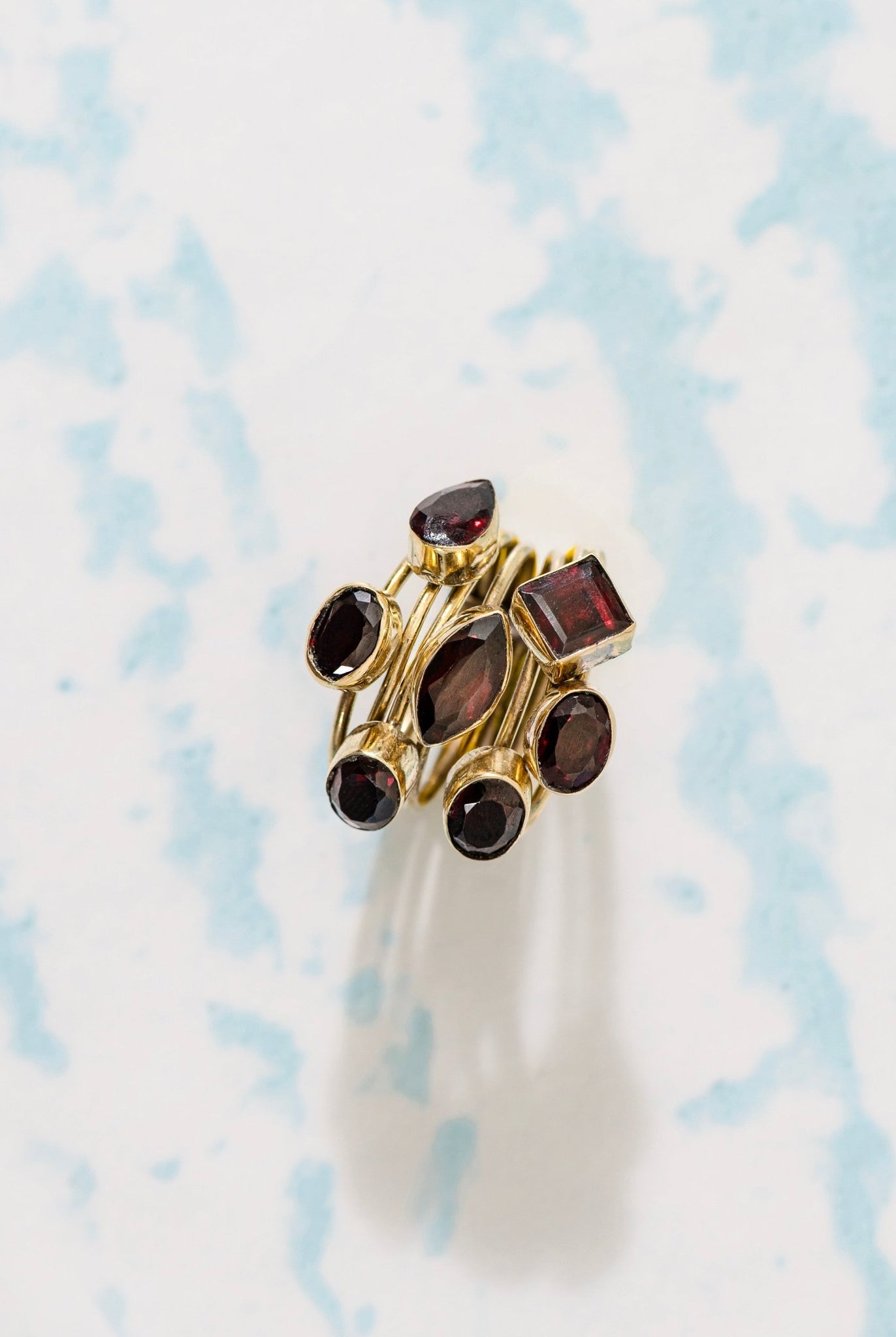 Garnet Stack Ring - CiceroniRingUnbent