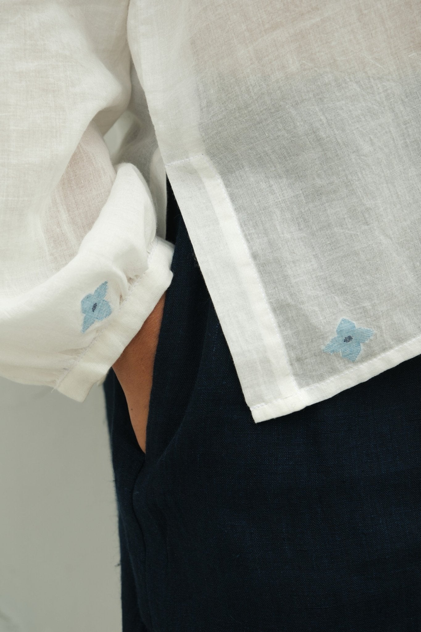 Gathering Flowers: Jamdani Blouse - CiceroniWomen Shirtswith N.