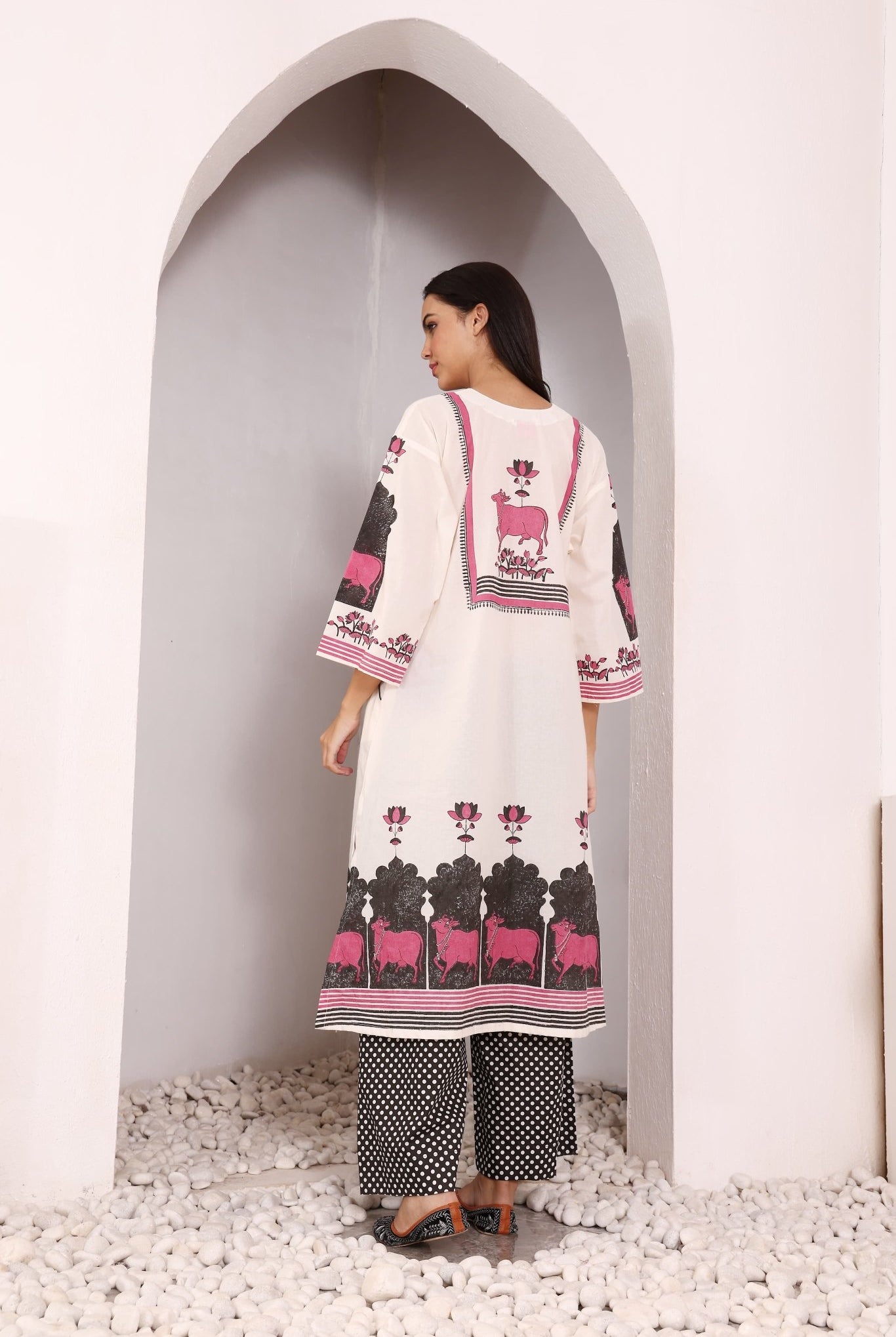 Gauri Set - Black and Pink - CiceroniKurta Set, Everyday WearSheetal Joshi Verma