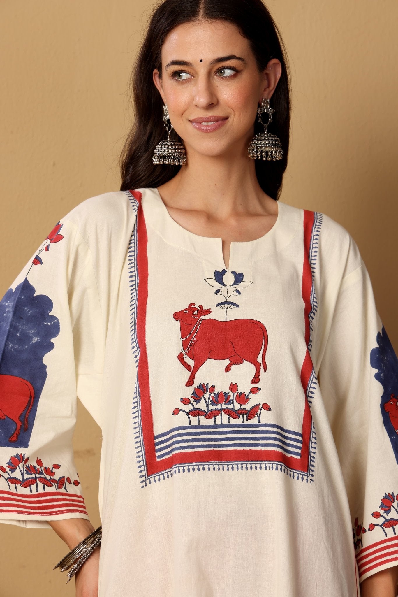 Gauri Set - Red and White - CiceroniKurta Set, Everyday WearSheetal Joshi Verma