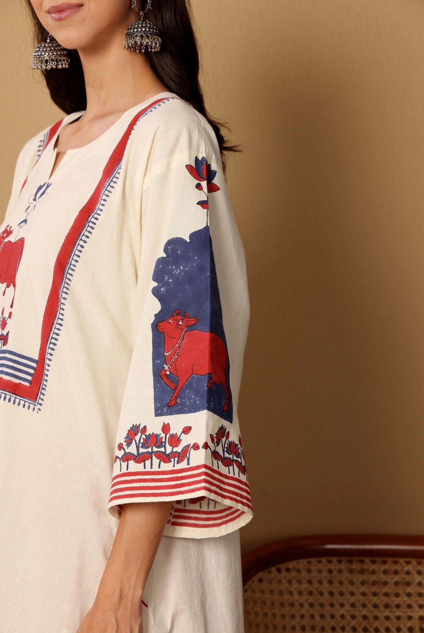 Gauri Set - Red and White - CiceroniKurta Set, Everyday WearSheetal Joshi Verma