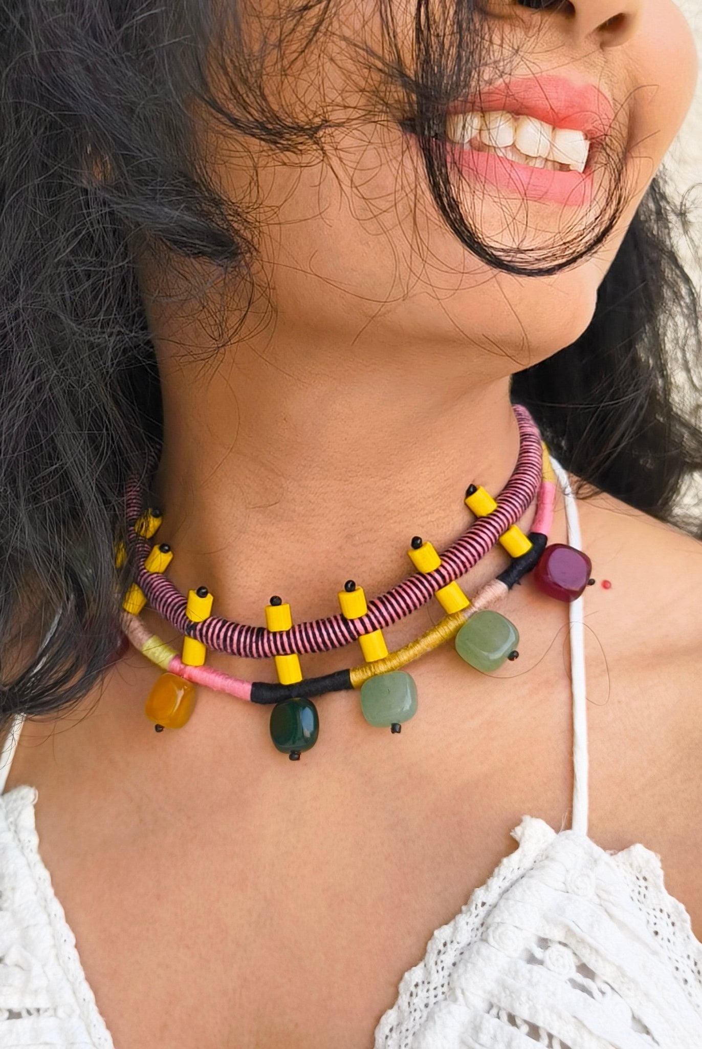 Gem Mosaic Necklace - CiceroniChokerBandish