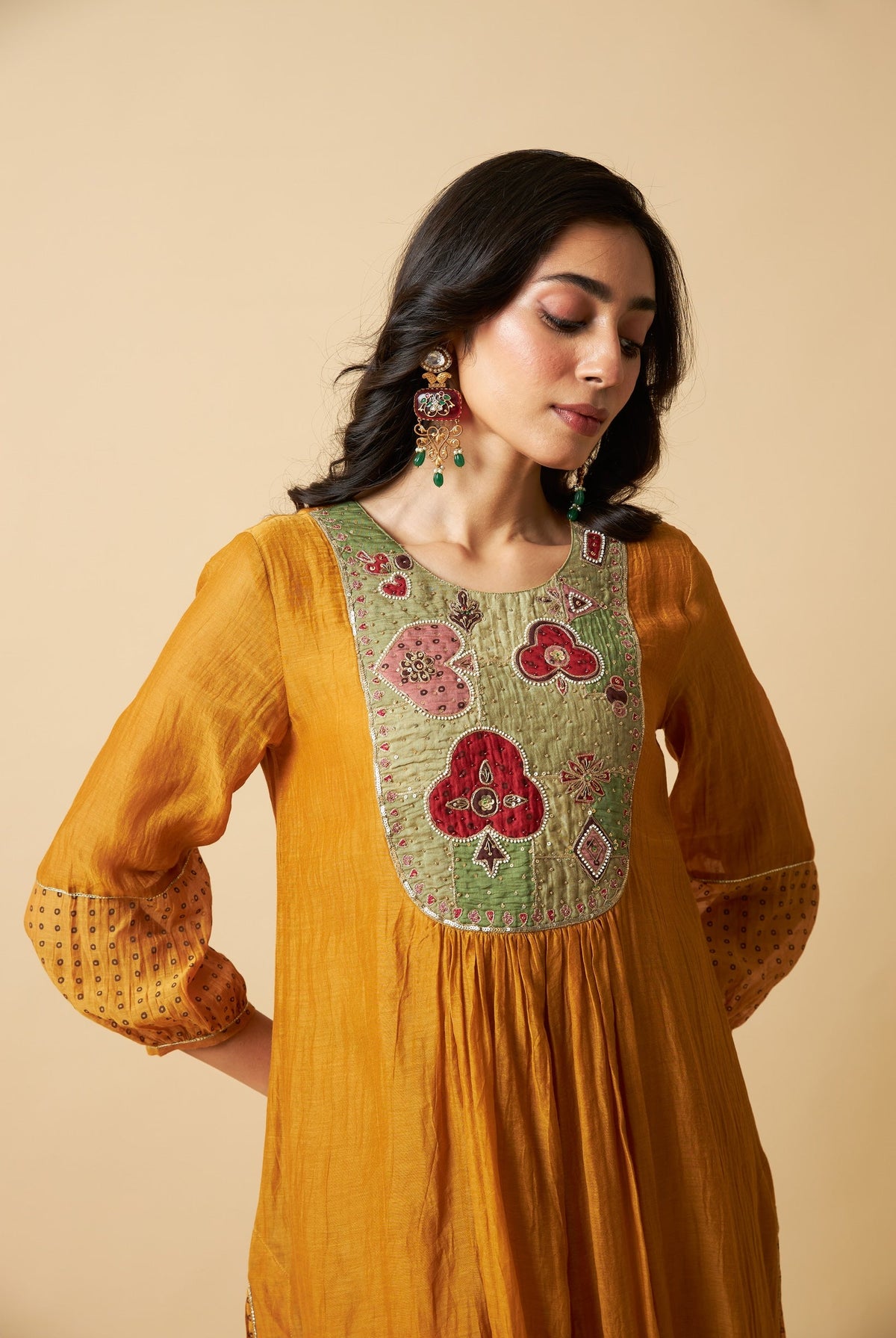 Genda Phool Embroidered Kurta Set- Set of 3 - CiceroniKurta Set, Festive WearPants and Pajamas