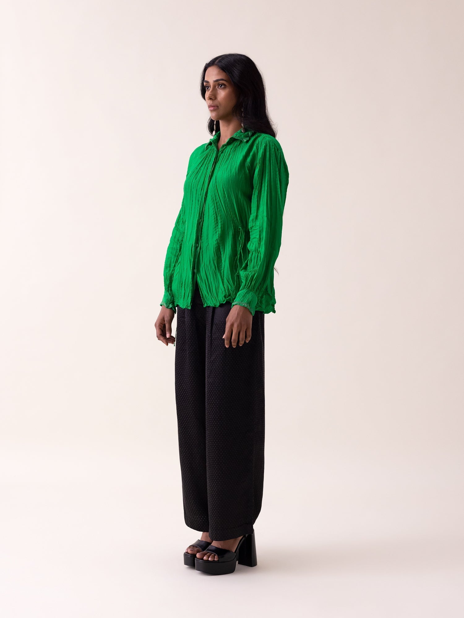 Georgiana Shirt - Green - CiceroniWomen ShirtsShades of India