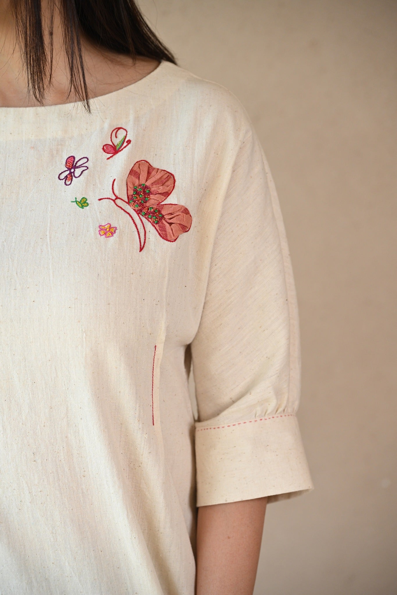 Gigi Dress - White & Green - CiceroniDressesRang by Rajvi