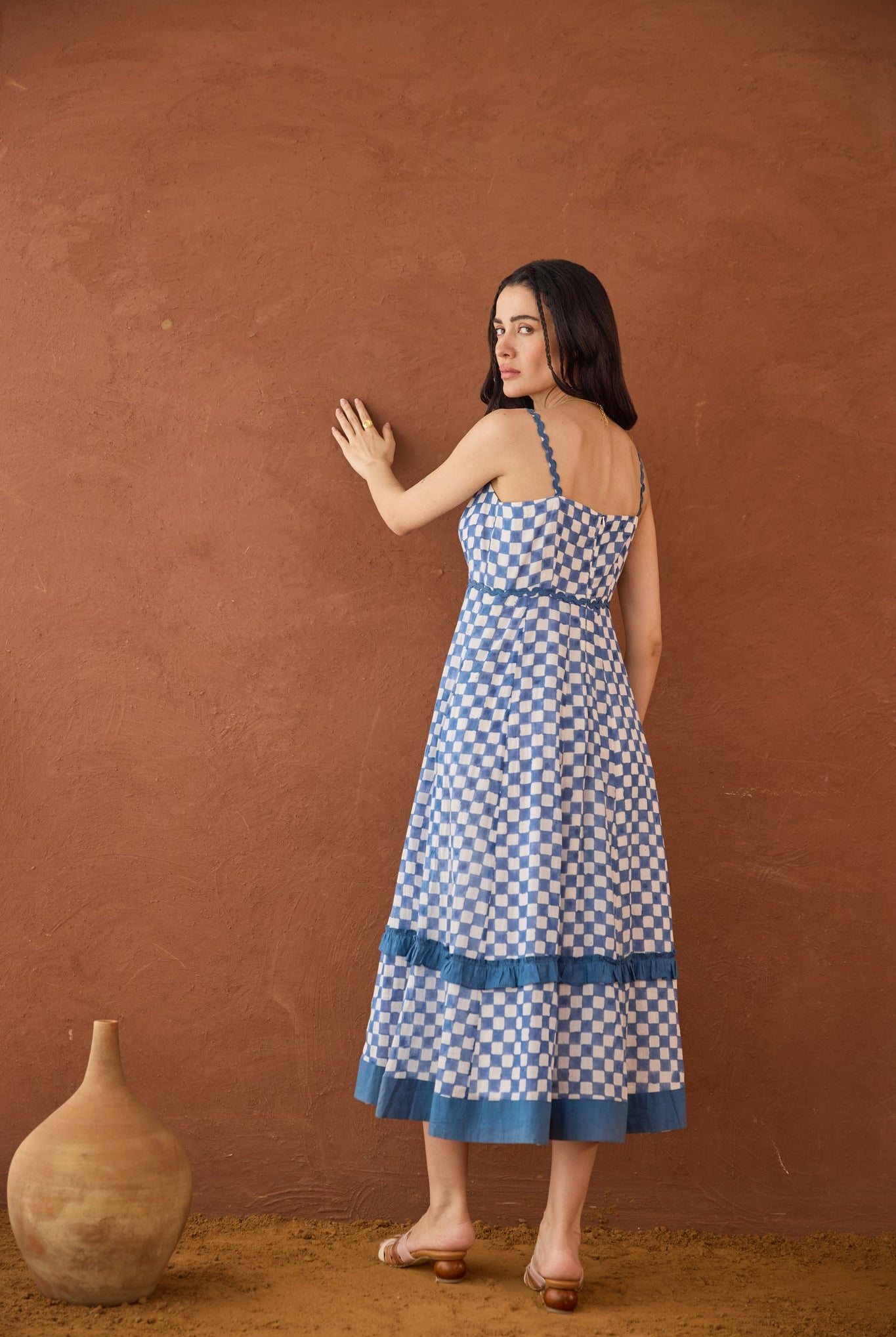 Gingham Sky Dress - CiceroniDressesTaro