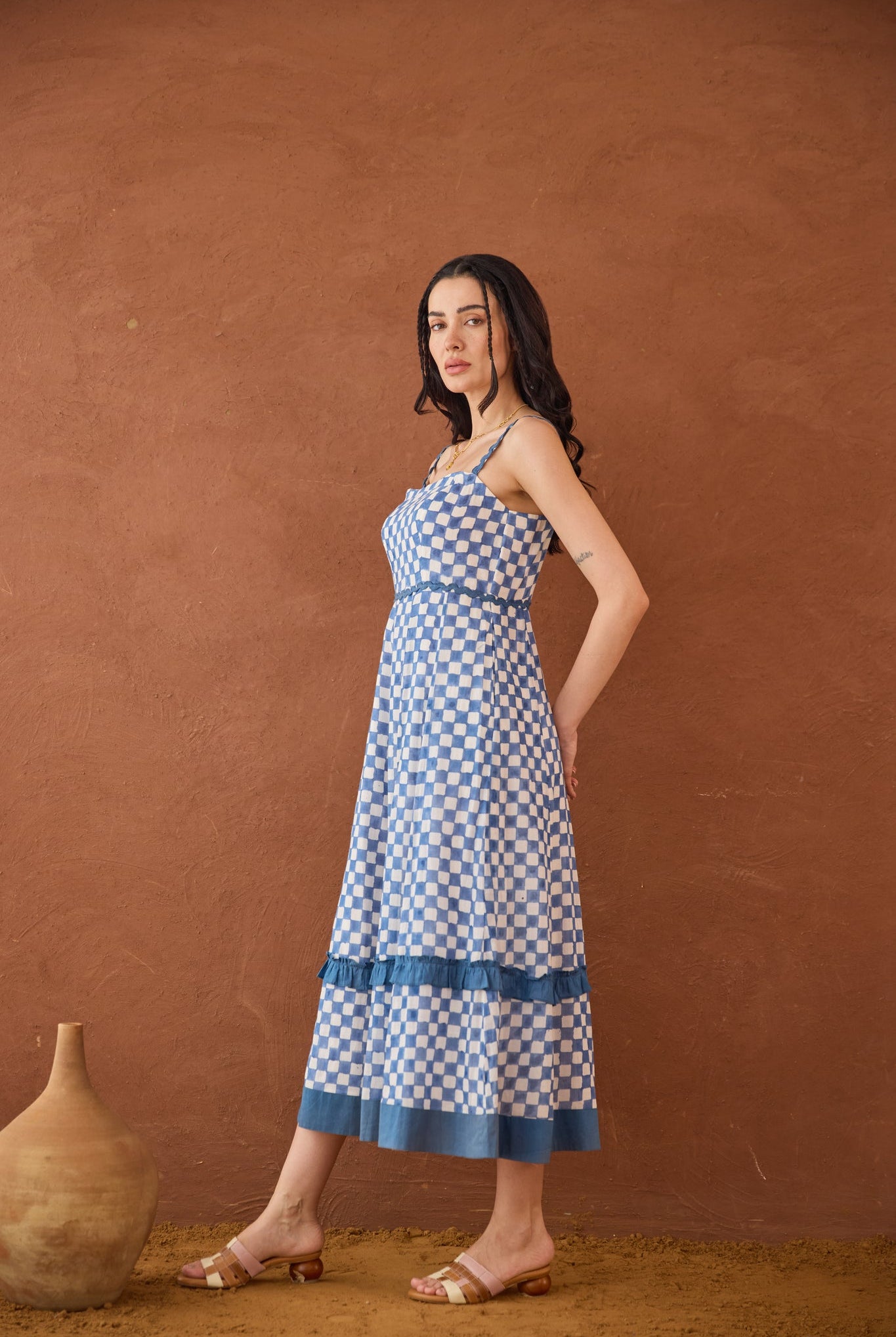 Gingham Sky Dress - CiceroniDressesTaro