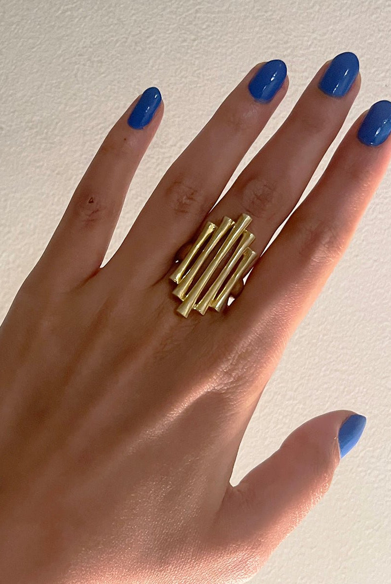 Gold Beam Ring - CiceroniRingUnbent