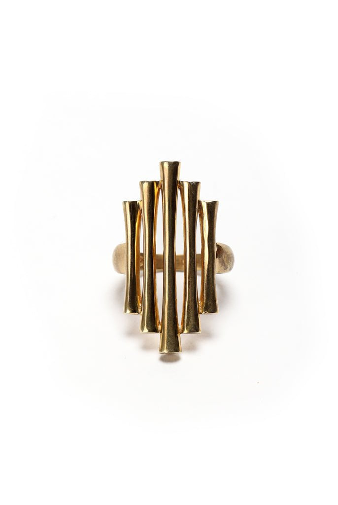 Gold Beam Ring - CiceroniRingUnbent