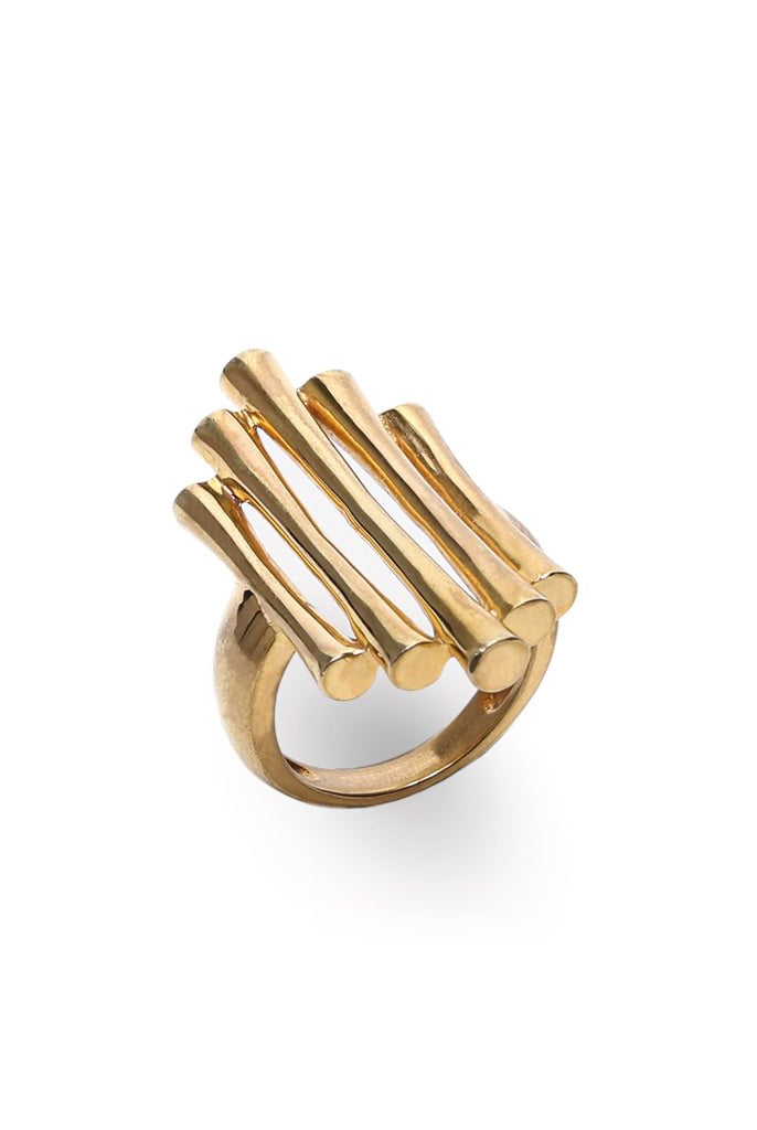 Gold Beam Ring - CiceroniRingUnbent