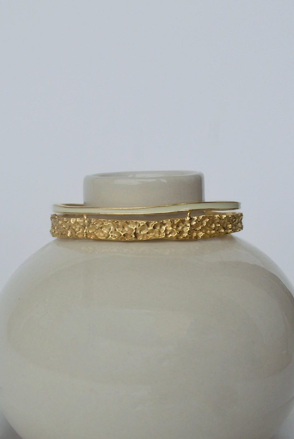 Golden Enamel Bangle Bracelet - CiceroniBraceletsThe Loom Art