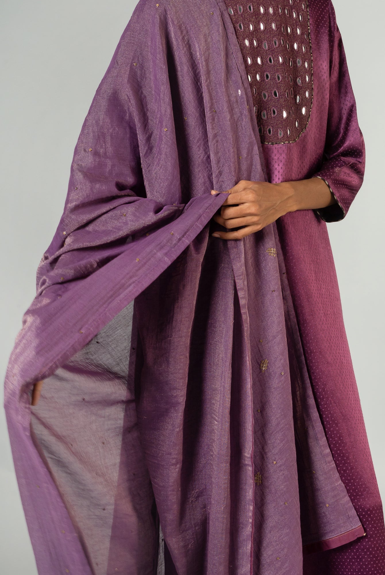 Gond Purple Dupatta - CiceroniDupattaShades of India