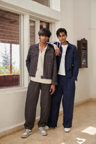 Graphite Linen Denim Men's Relaxed Jogger Pants - CiceroniPantsSaphed