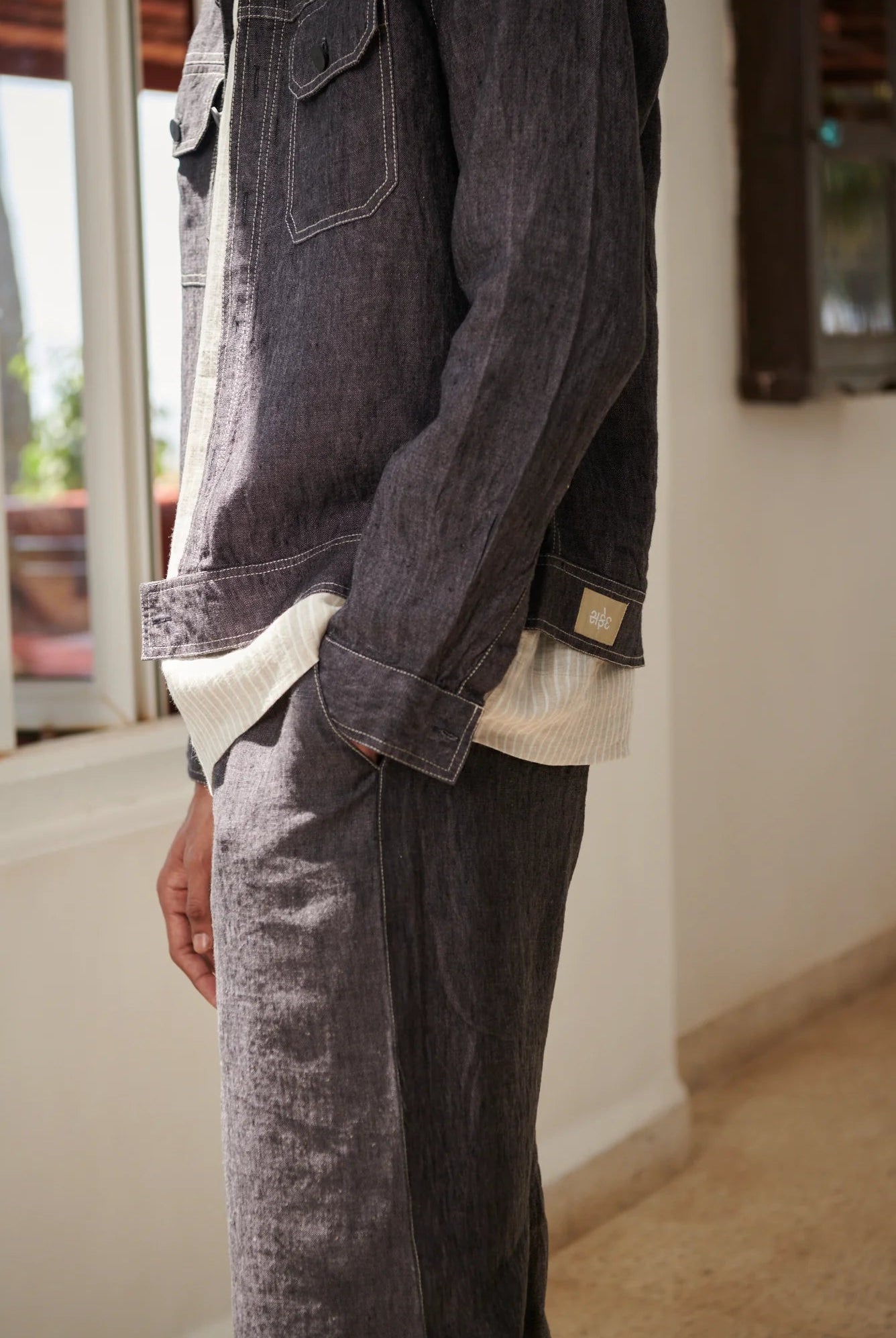 Graphite Linen Men's Jacket & Jogger Set - CiceroniCo - ord SetSaphed