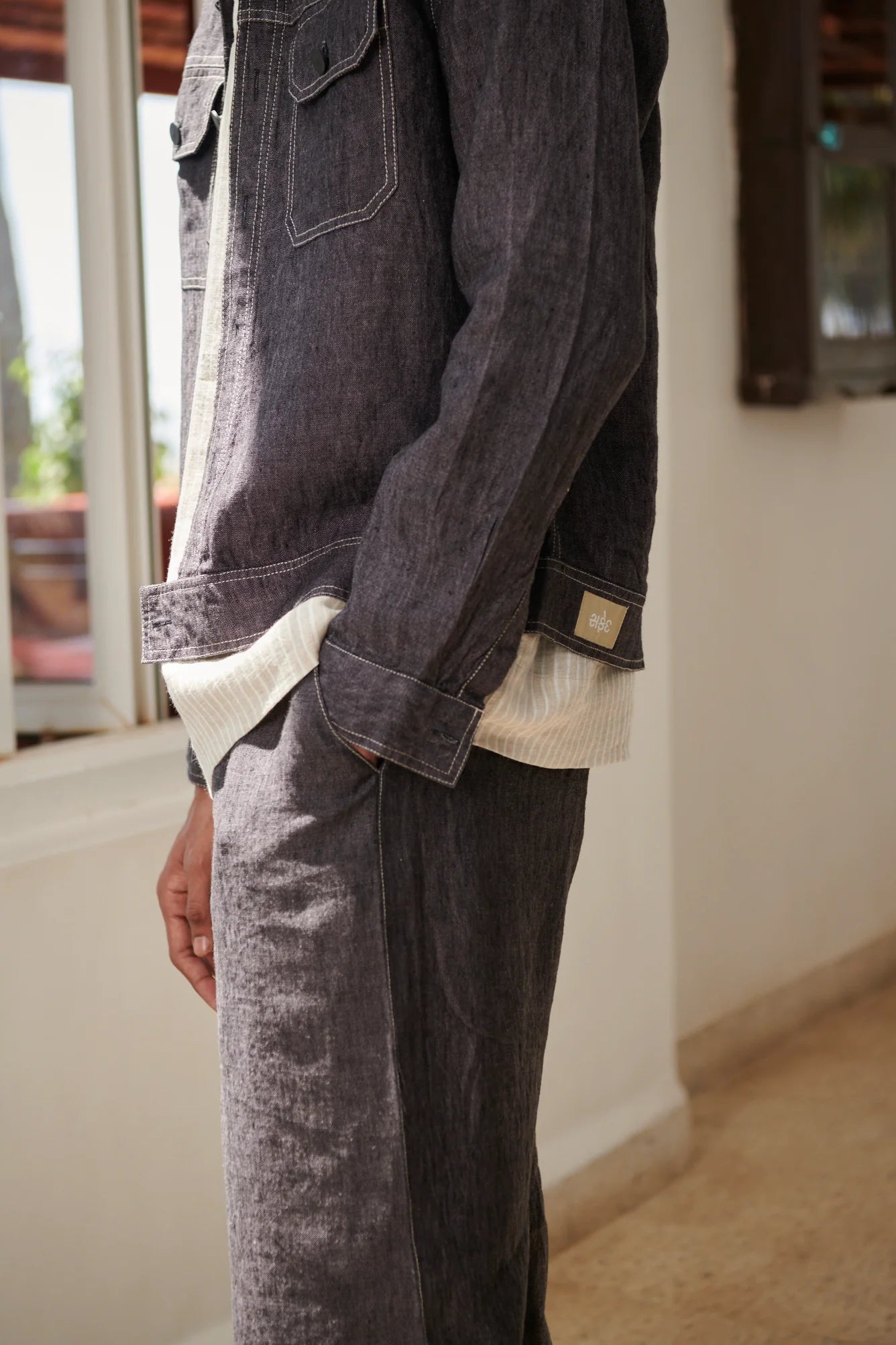 Graphite Linen Men's Jacket & Jogger Set - CiceroniCo - ord SetSaphed