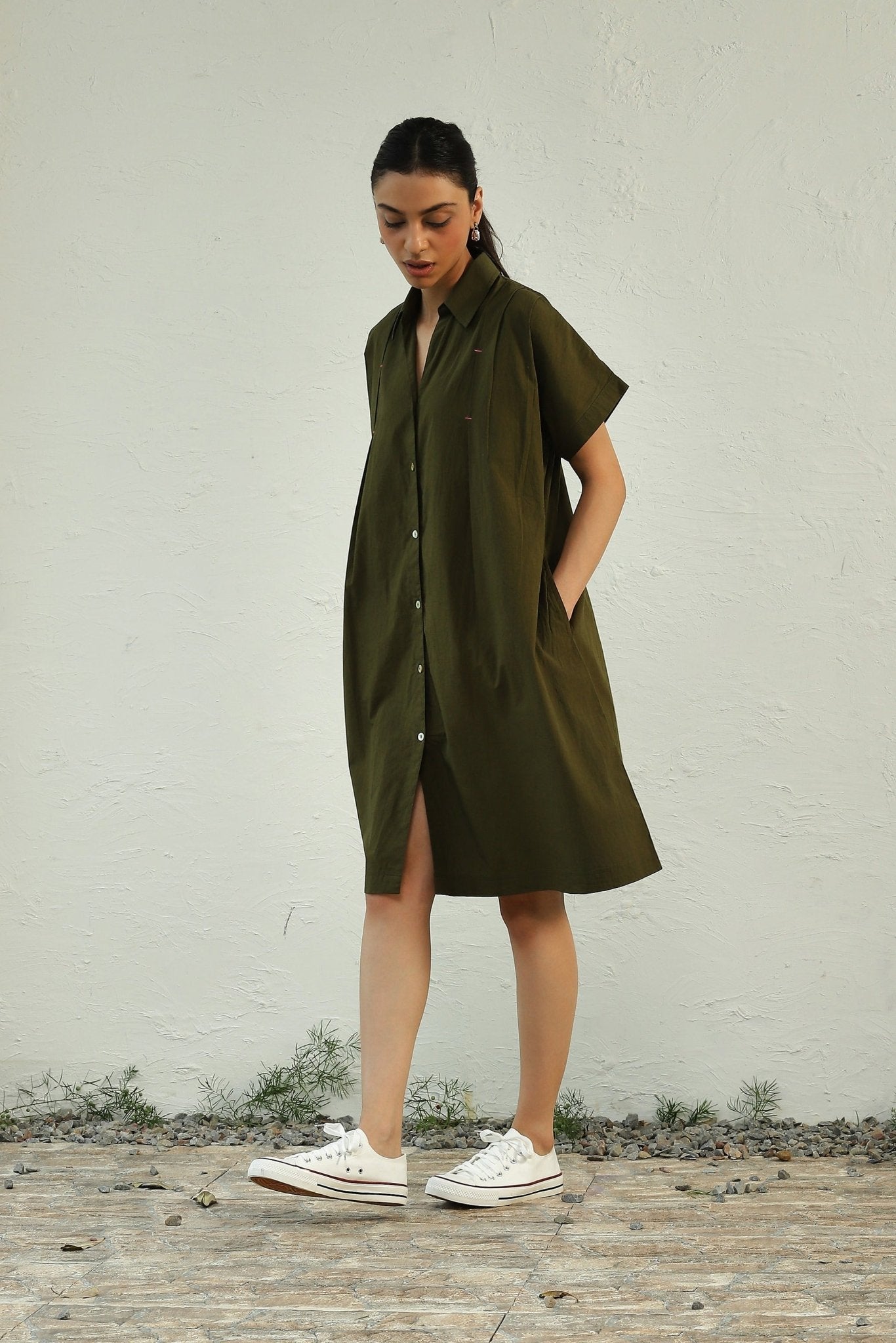 Green Backpackers Dress - CiceroniDressesCanoopi