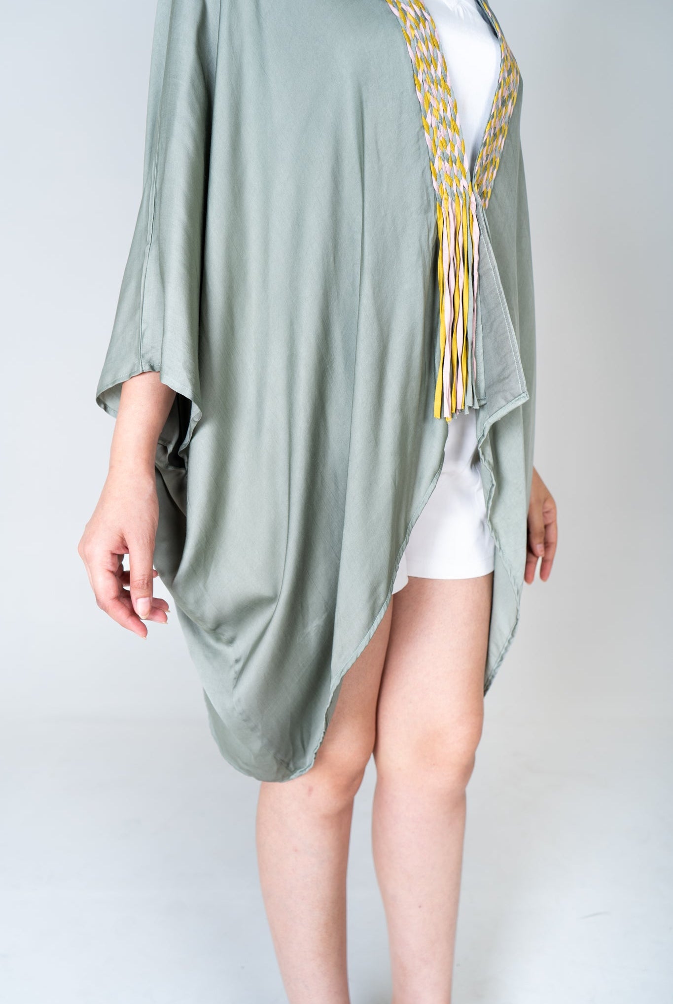 Green Braided Short Cape - CiceroniCapeNeora