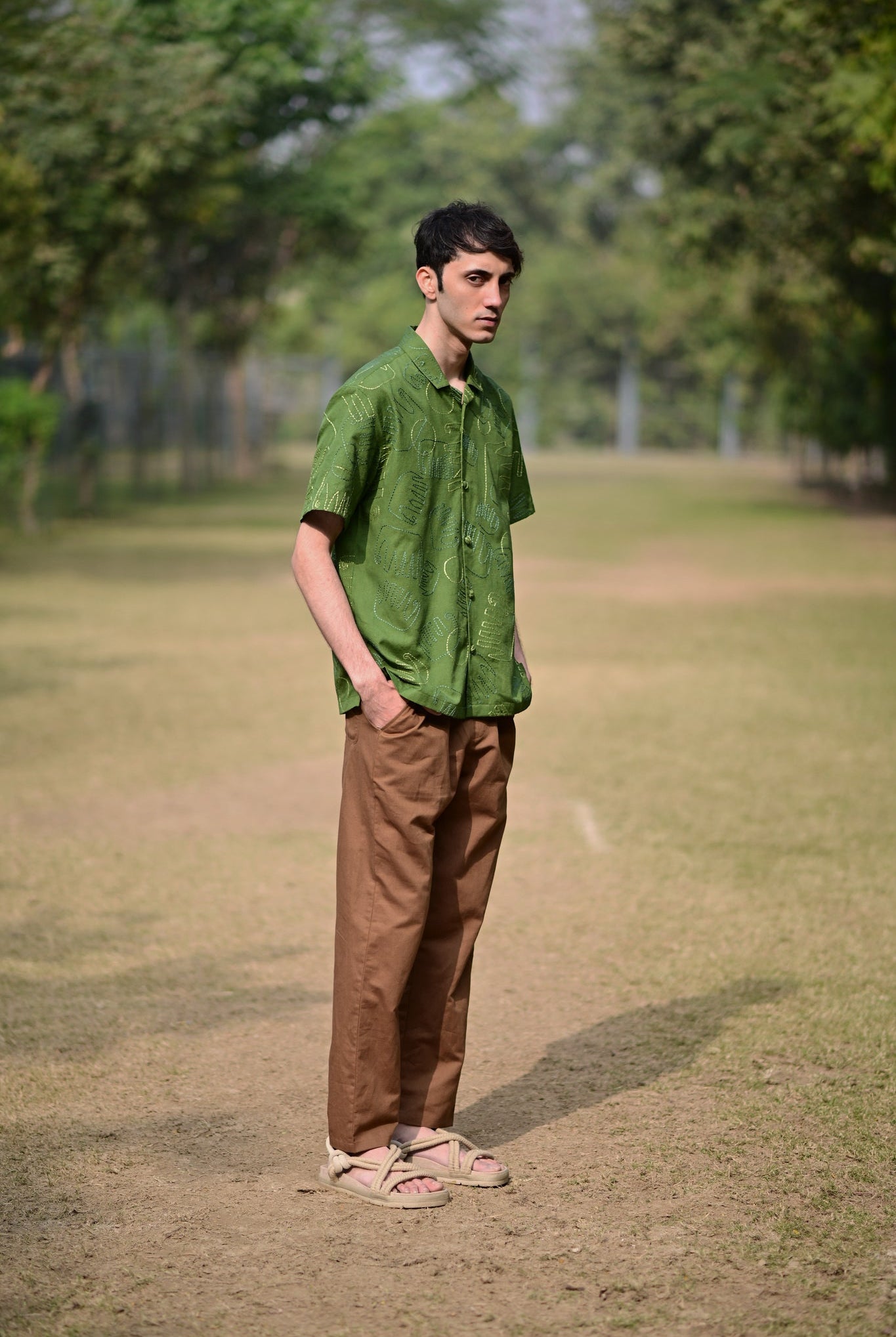 Green Embroidered Shirt - CiceroniMen ShirtsRAAS Life