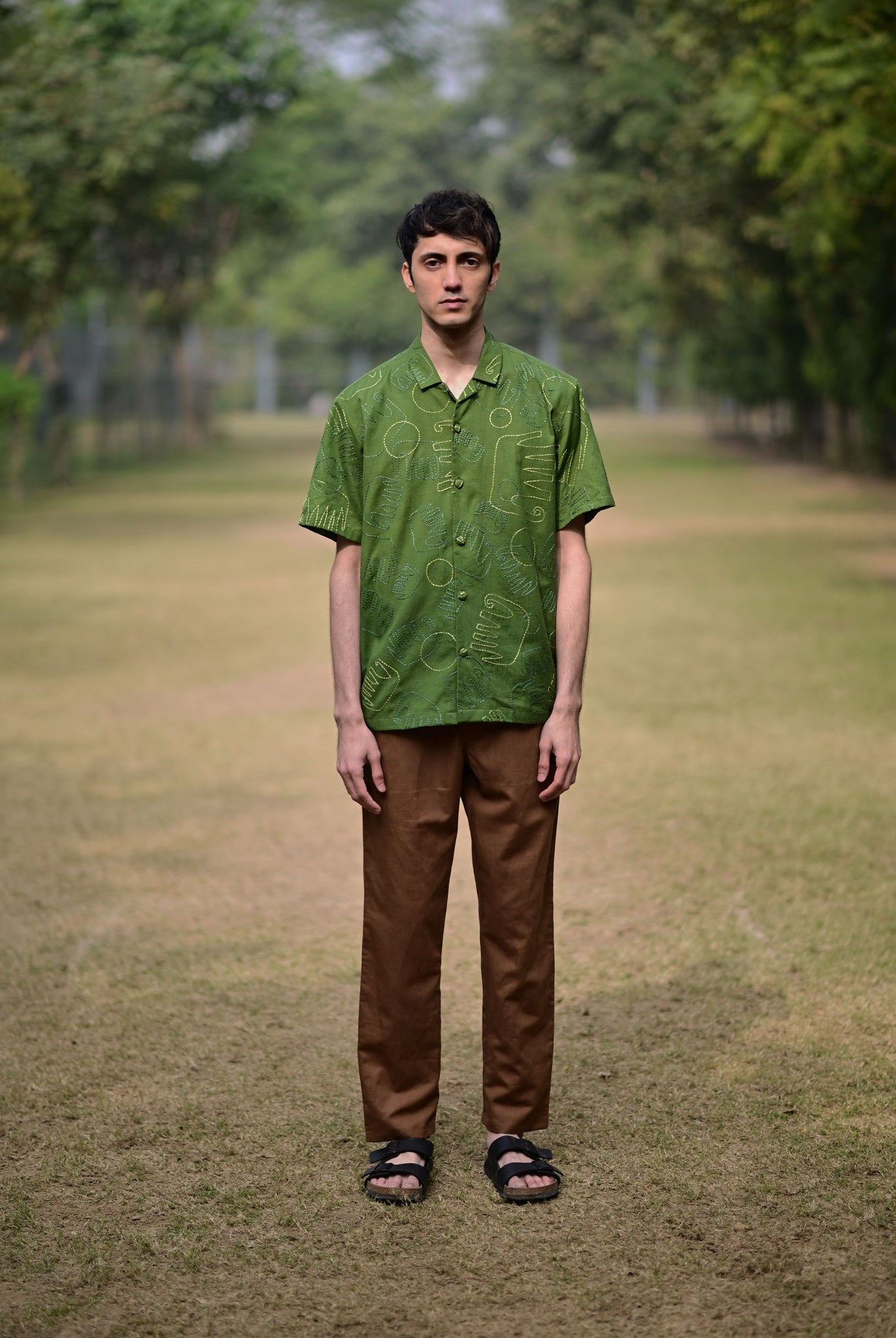 Green Embroidered Shirt - CiceroniMen ShirtsRAAS Life