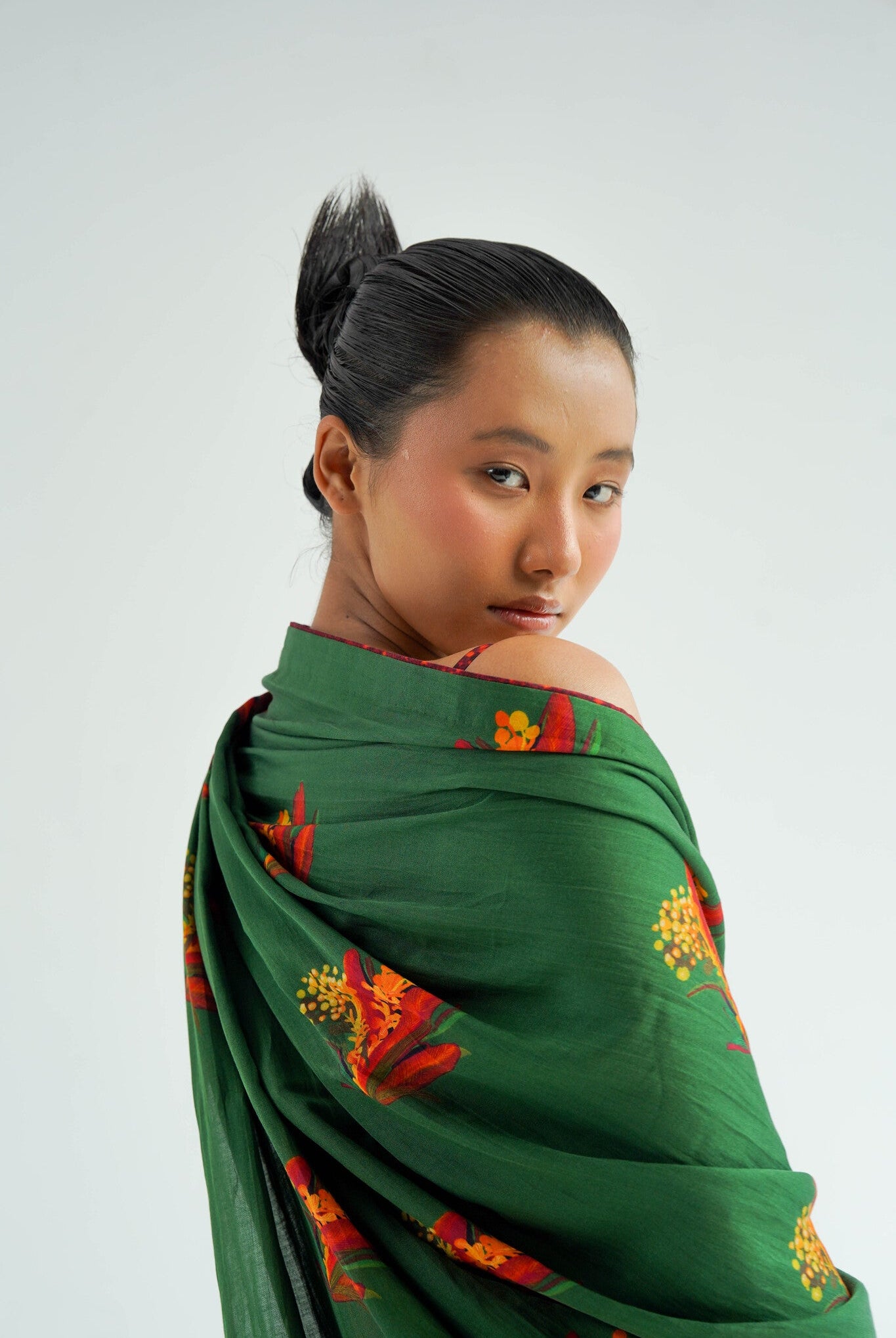 Green Firefly Saree - CiceroniSareeTil