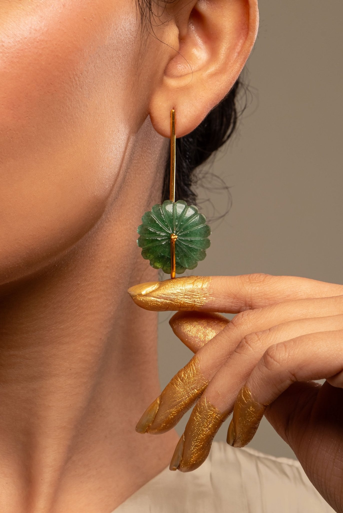 Green Floret Earings - CiceroniEarringsRumri