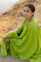 Green Pear Kalidaar Set with Jaamdani Dupatta - CiceroniKurta Set, Everyday WearMaidaan