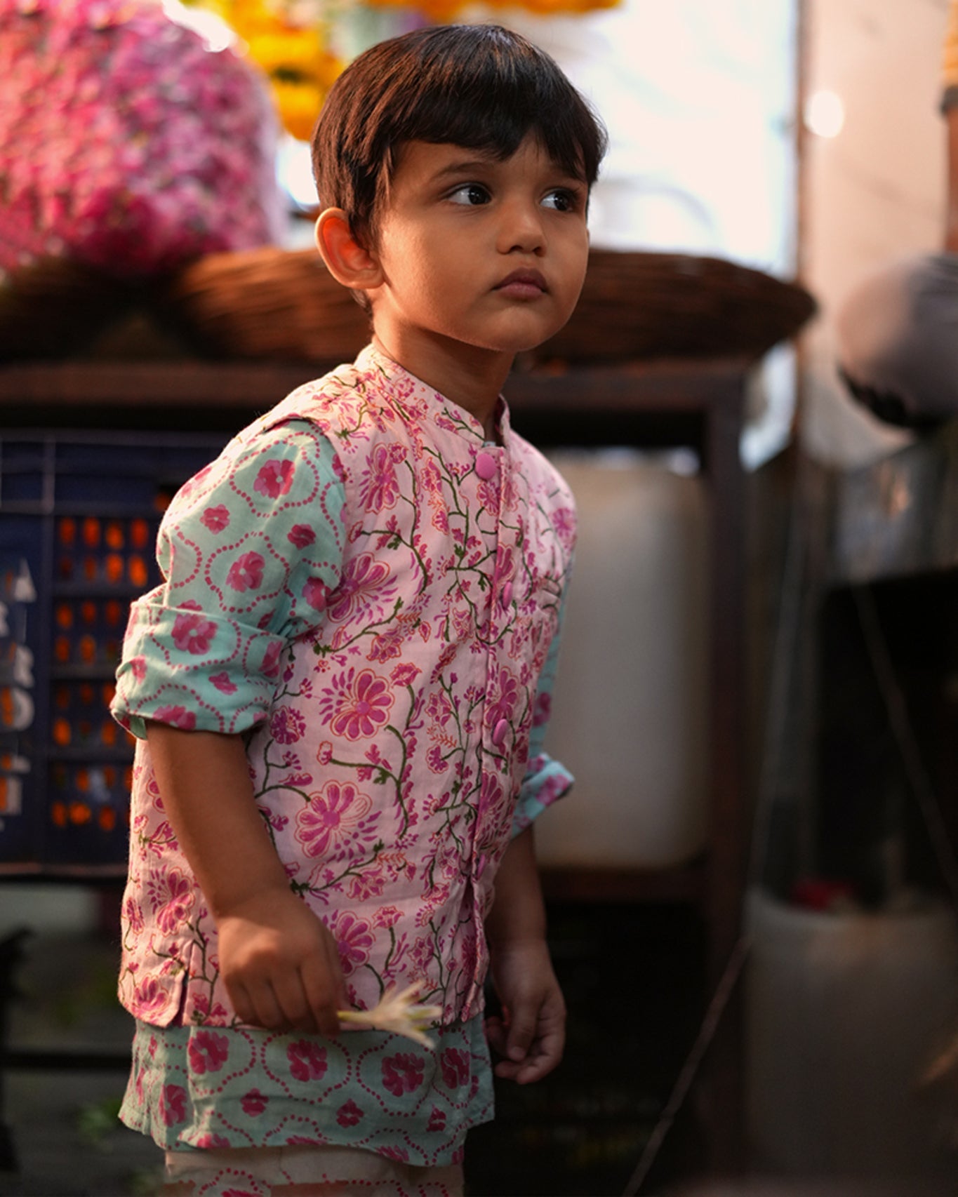 Gul Cotton Blue Floral Kurta - CiceroniKurtaLove The World Today