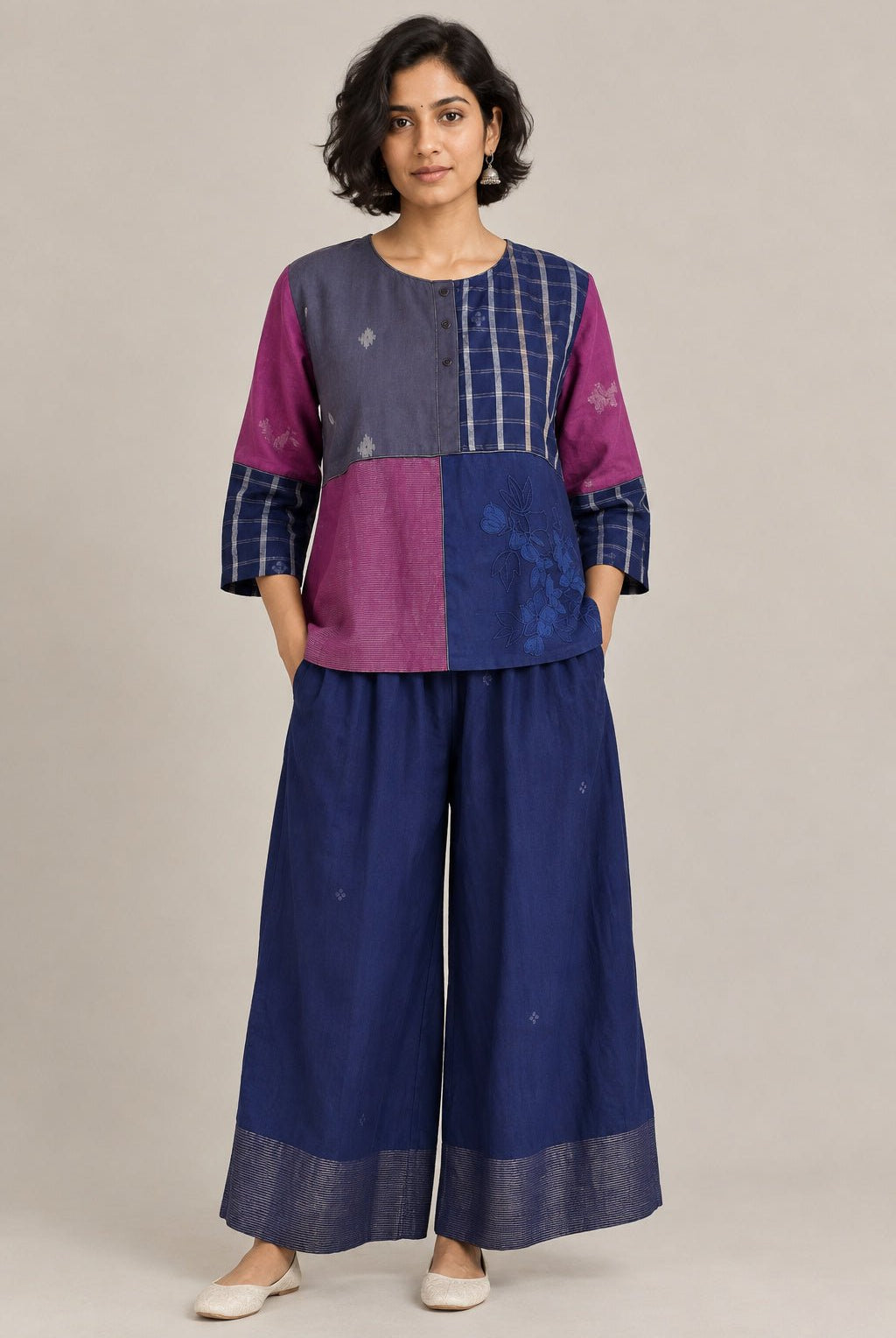 Gulabo Round Neck Top - CiceroniTopsBhomra