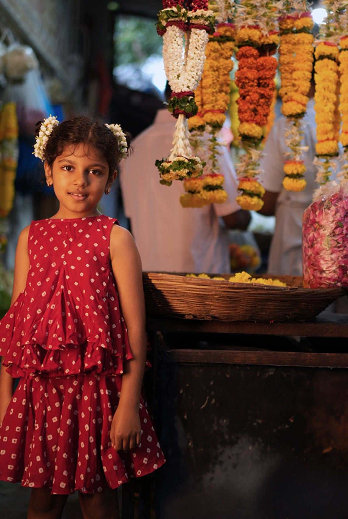 Gulal Cotton Red Bandhani Flowy Top and Skirt Coord Set - CiceroniLehenga SetLove The World Today