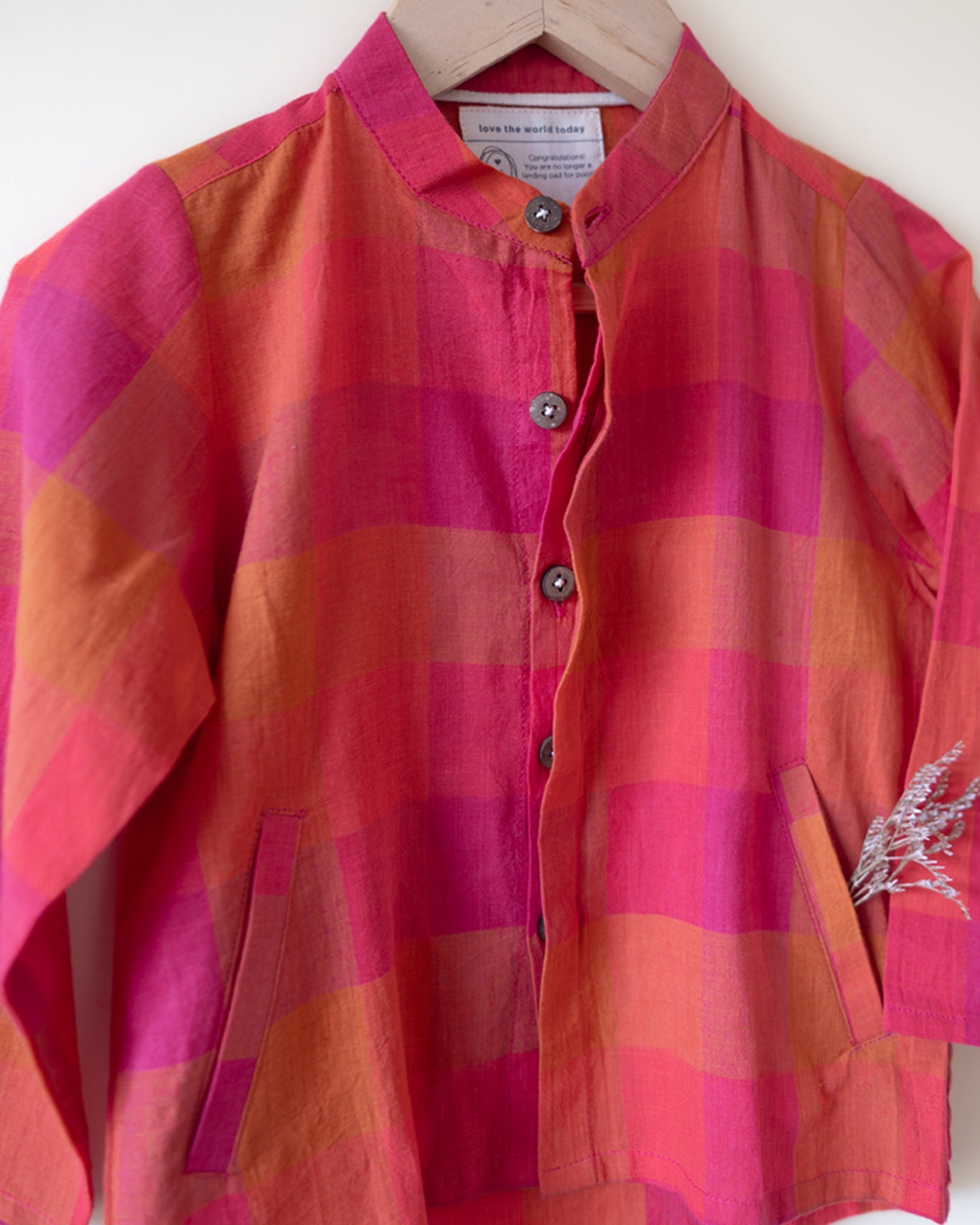 Gulmohar Cotton Checkered Full Sleeve Jacket Shirt - CiceroniShirtLove The World Today