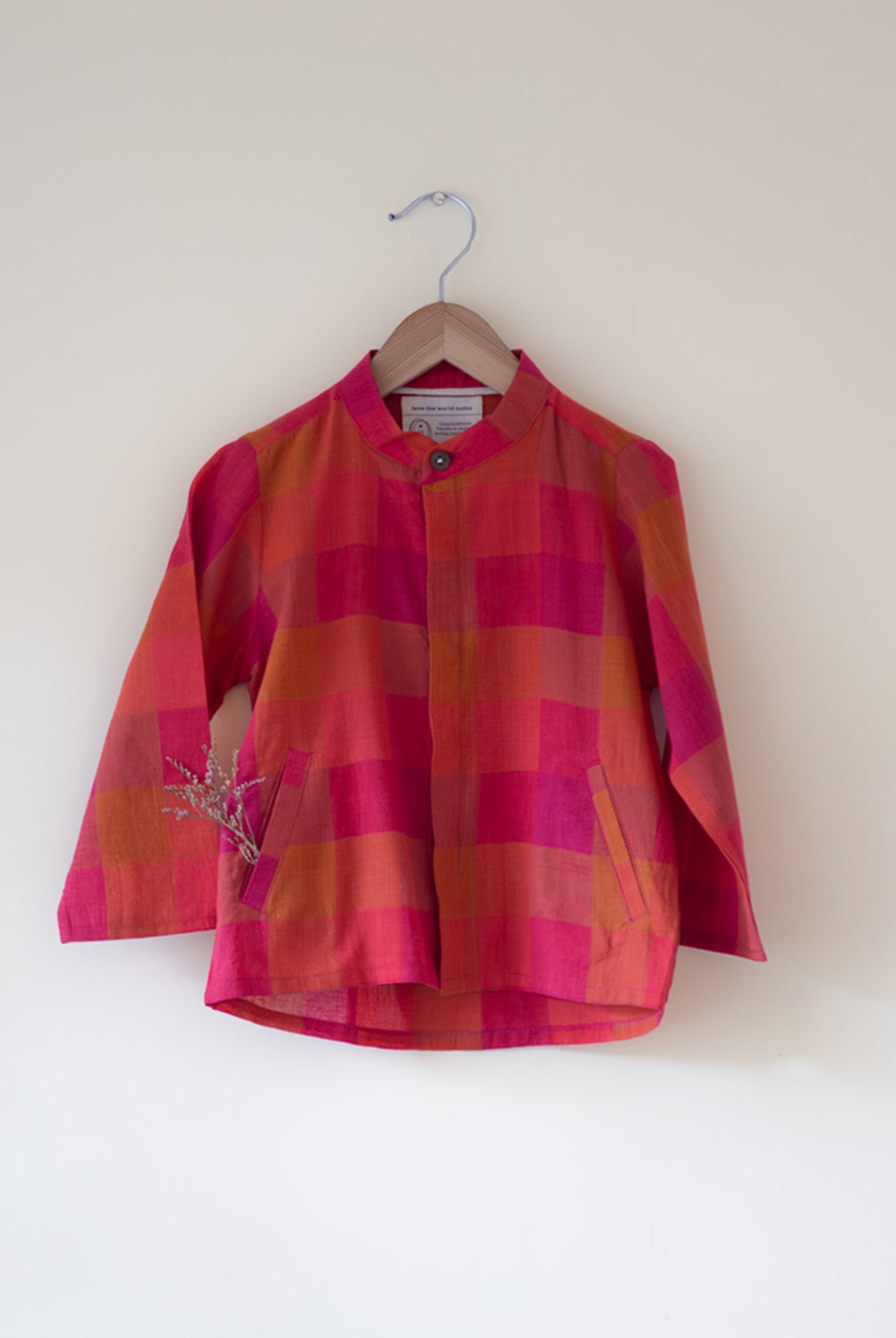 Gulmohar Cotton Checkered Full Sleeve Jacket Shirt - CiceroniShirtLove The World Today