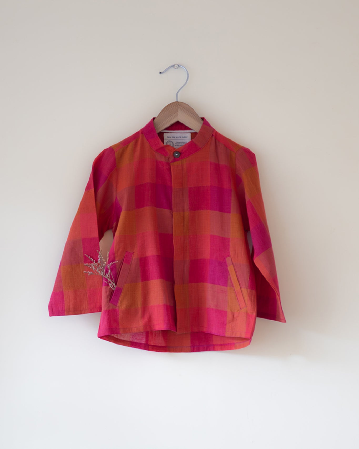 Gulmohar Cotton Checkered Full Sleeve Jacket Shirt - CiceroniShirtLove The World Today