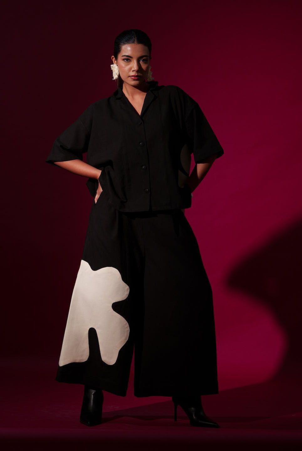 Gunpowder Shirt in Black and Natural - CiceroniWomen ShirtsStoique