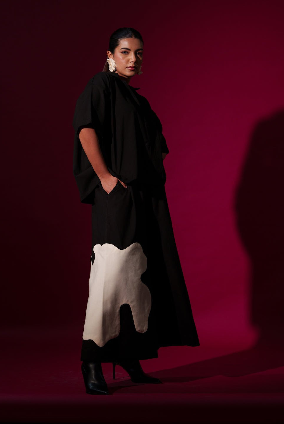 Gunpowder Shirt in Black and Natural - CiceroniWomen ShirtsStoique