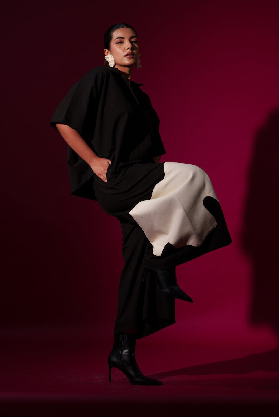 Gunpowder Shirt in Black and Natural - CiceroniWomen ShirtsStoique