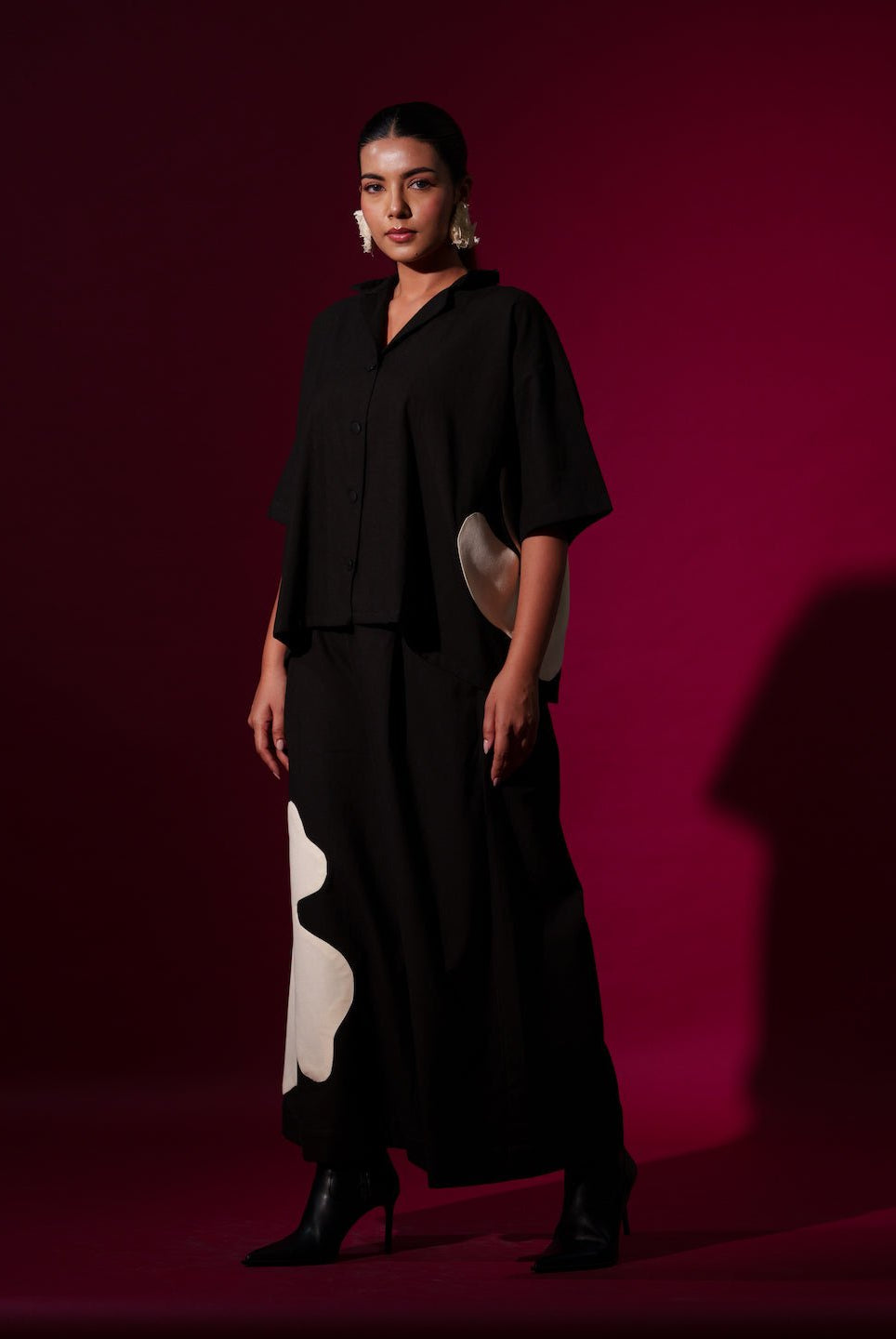 Gunpowder Shirt in Black and Natural - CiceroniWomen ShirtsStoique