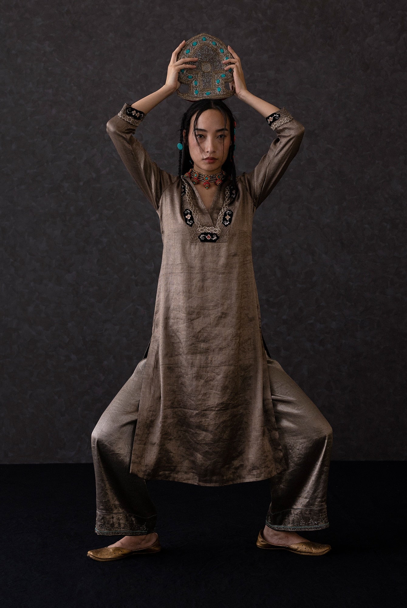 Gyatso Metallic Kurta - CiceroniKurta Set, Festive WearShades of India
