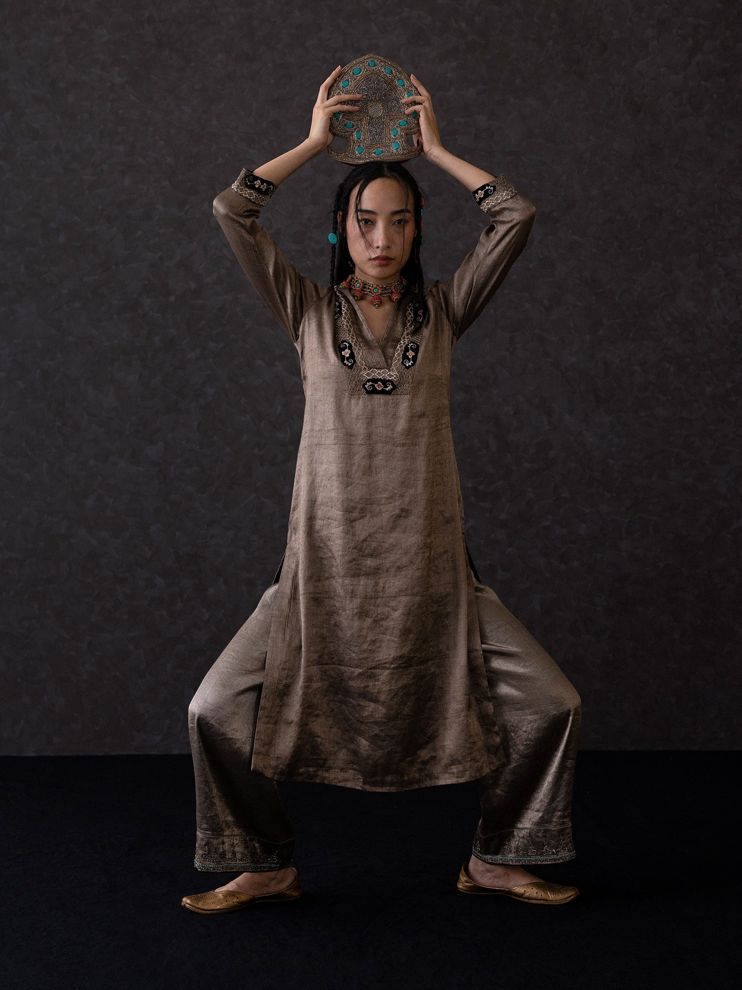 Gyatso Metallic Kurta - CiceroniKurta Set, Festive WearShades of India