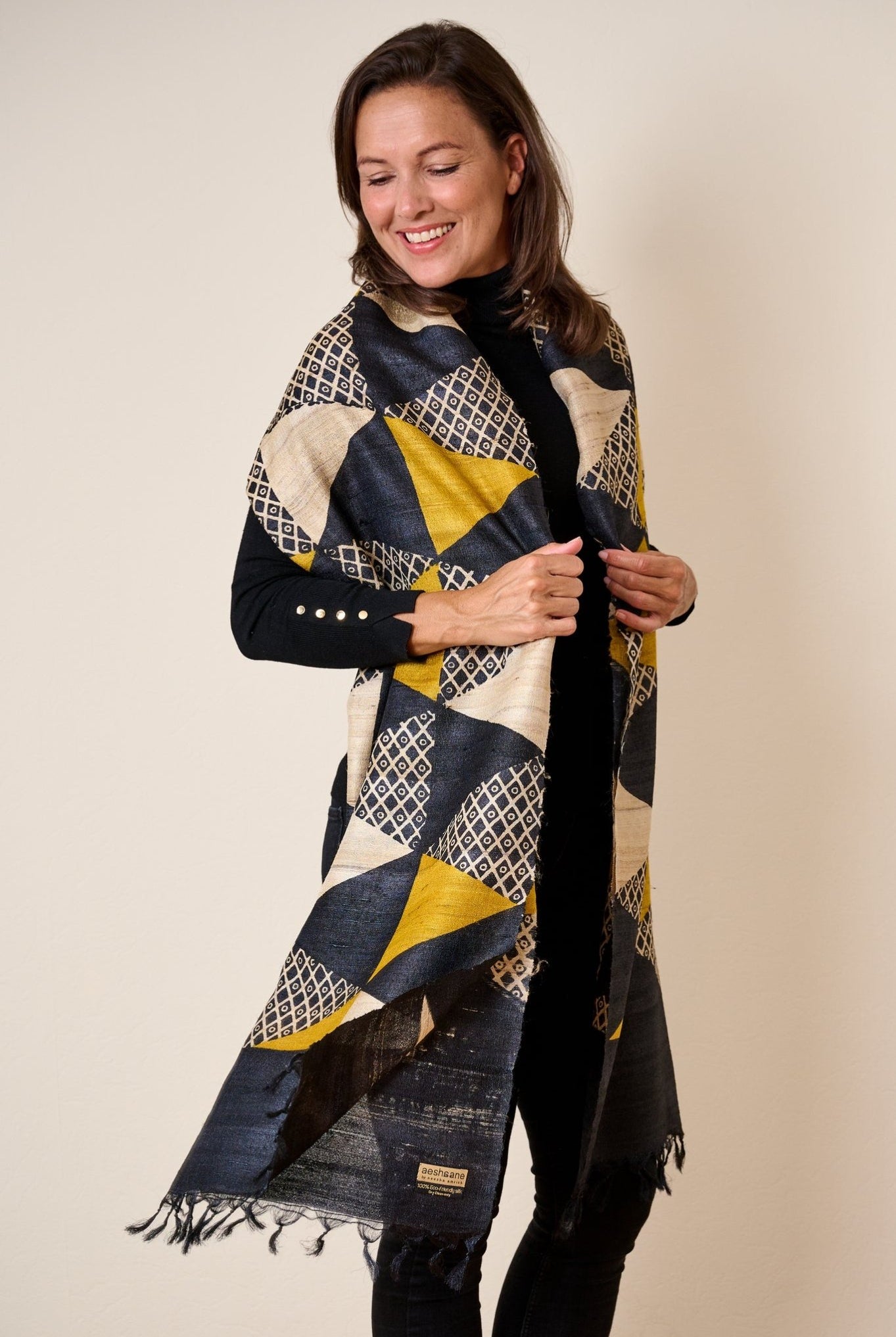 Gypsum Peace Silk Scarf - CiceroniScarfAeshaane