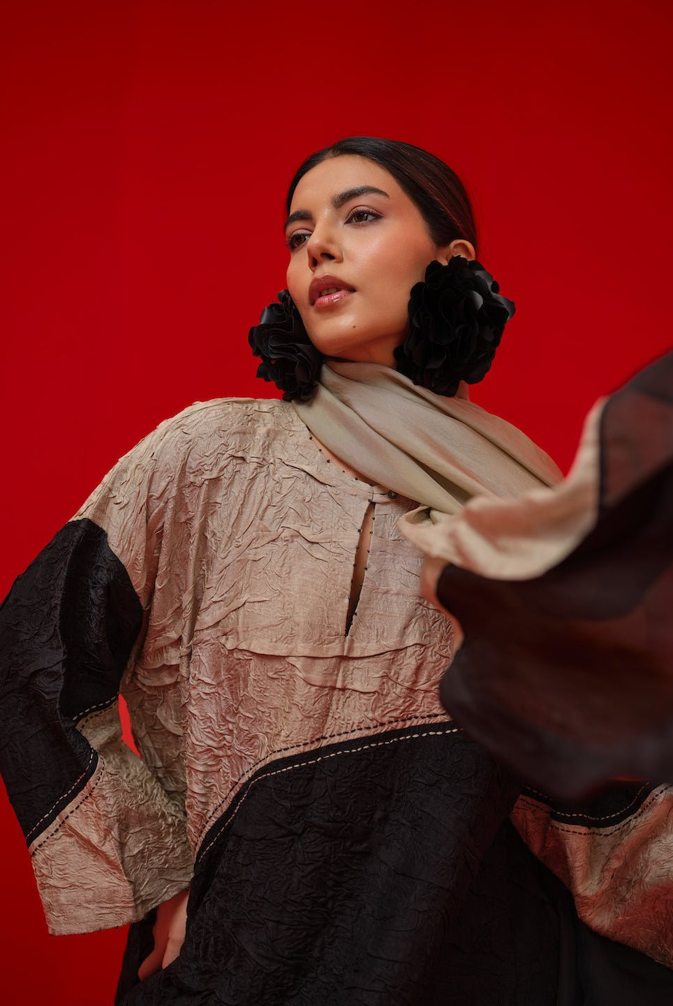 Halo Scarf - Black - CiceroniScarvesStoique